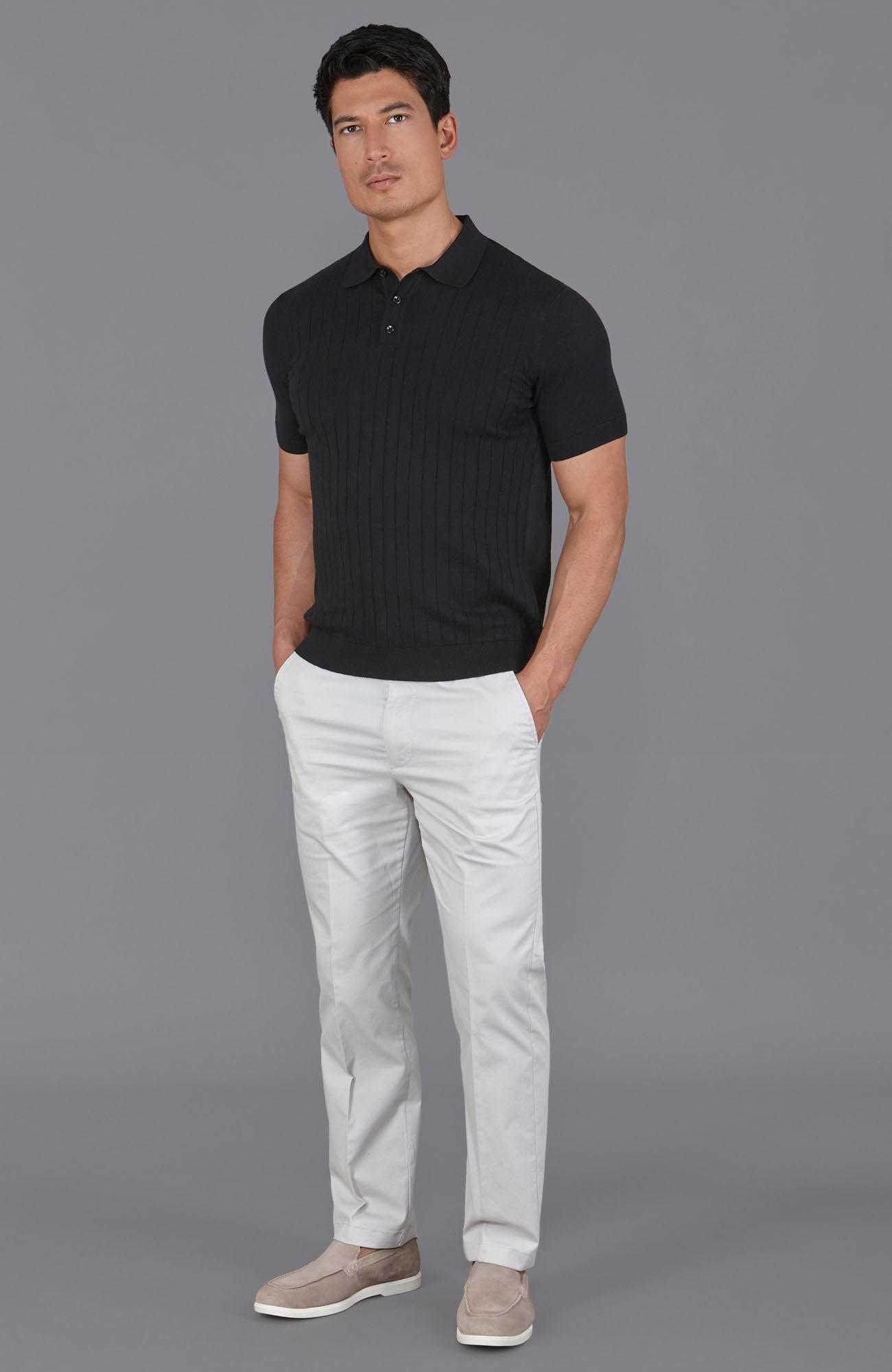 Mens Ultra Fine Cotton Selection Knit Polo Shirt