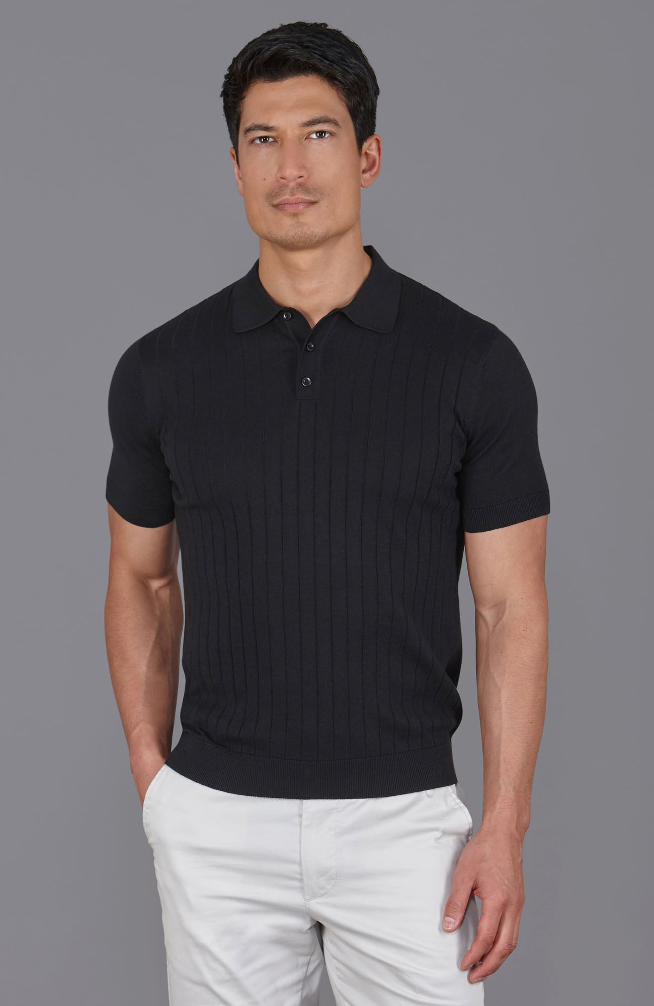 Mens Ultra Fine Cotton Selection Knit Polo Shirt
