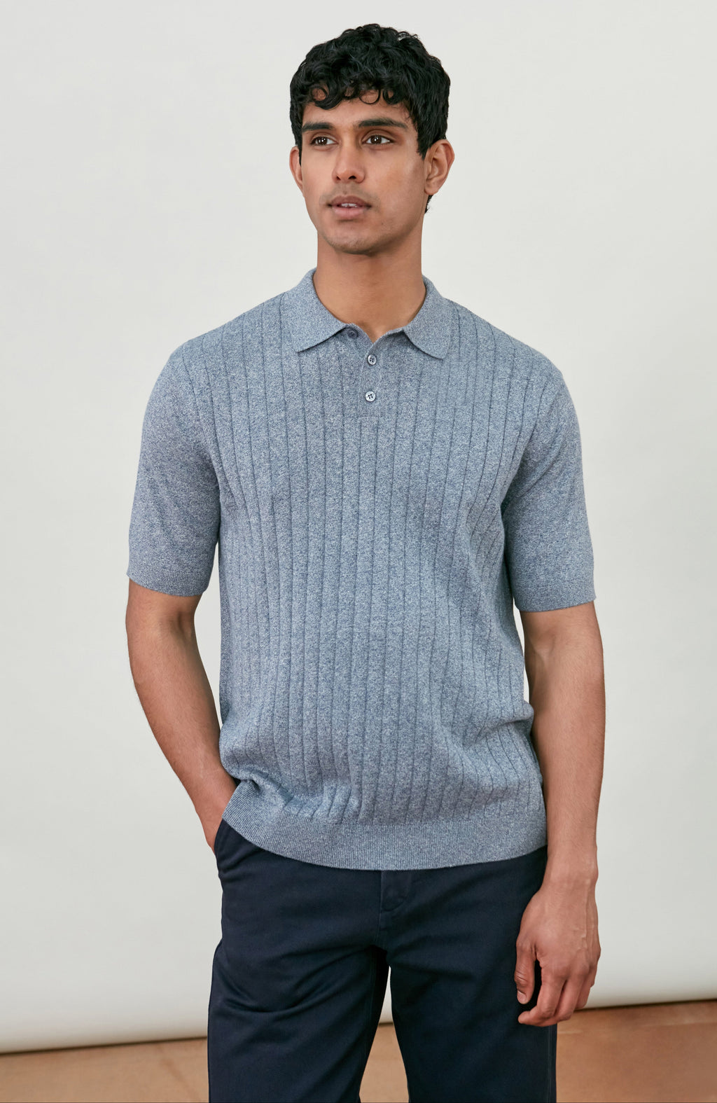 Mens Ultra Fine Cotton Selection Knit Polo Shirt