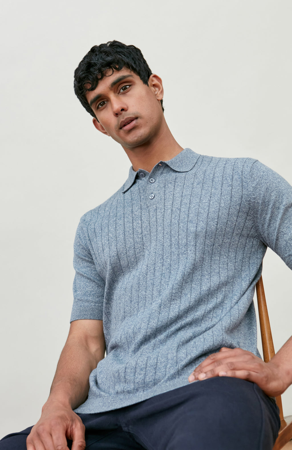 Mens Ultra Fine Cotton Selection Knit Polo Shirt