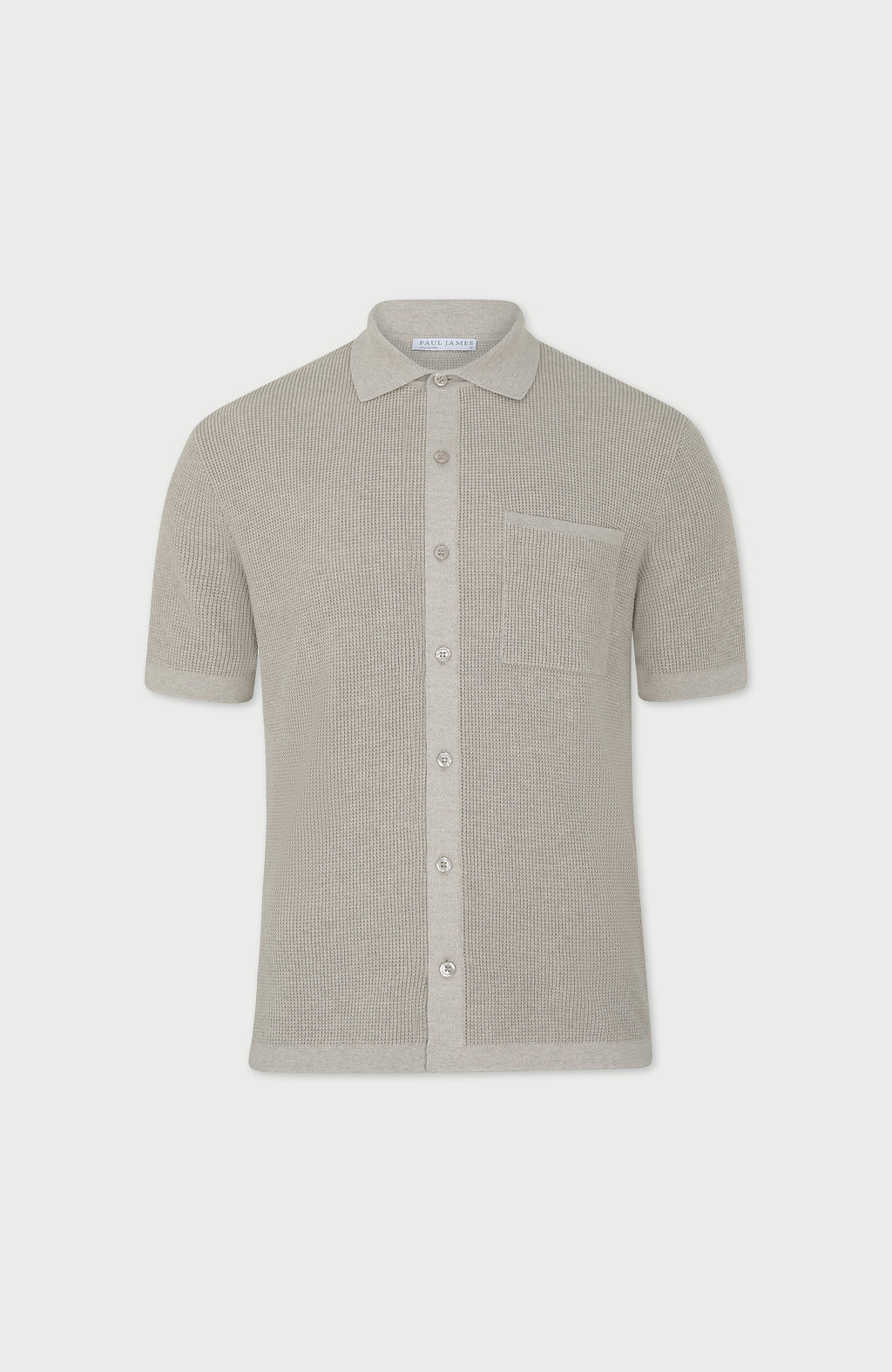 Mens Lightweight Cotton Waffle Knit Shirt