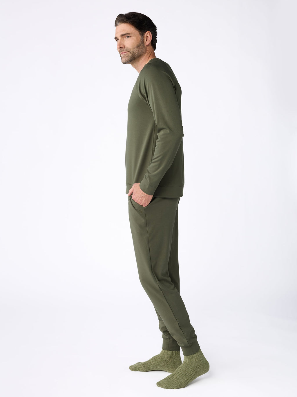Men's Brushed Bamboo Pullover Crew - Last Chance