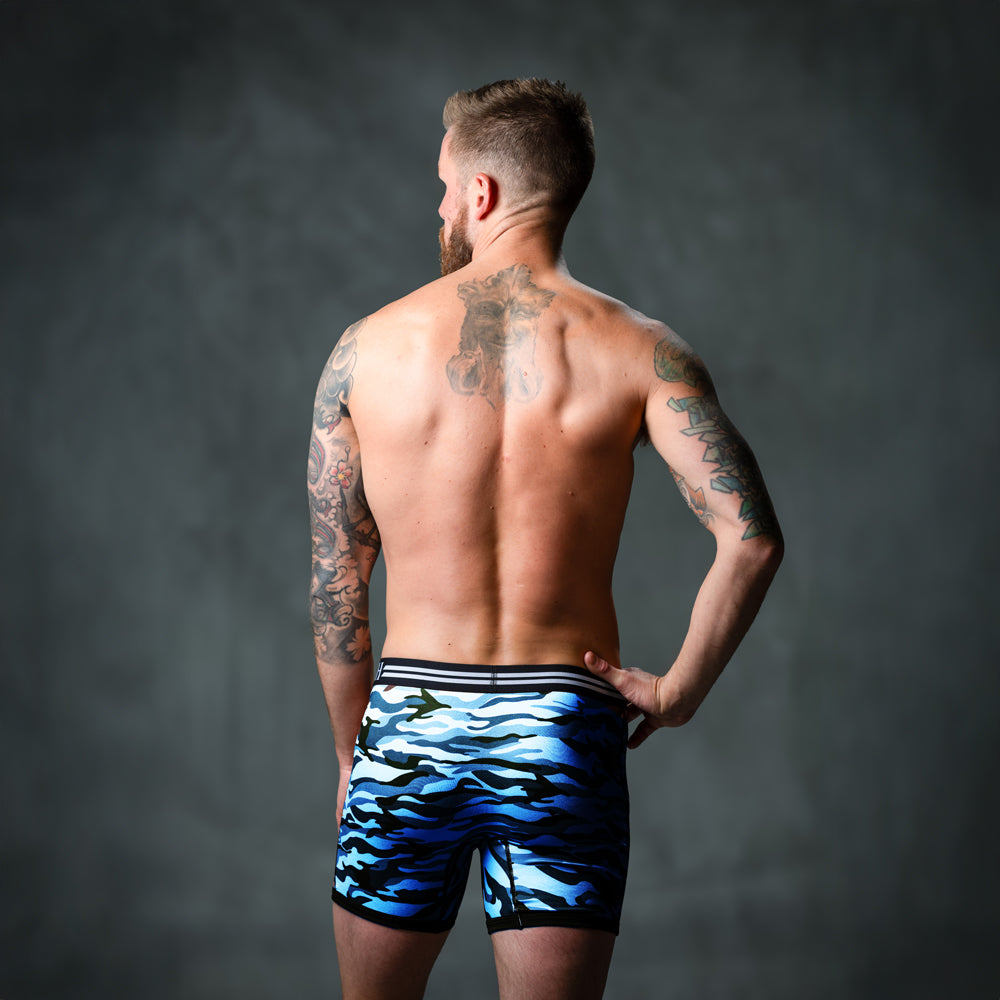 SHEATH 4.0 Polyester Camo Men's Pouch Boxer Brief 5"