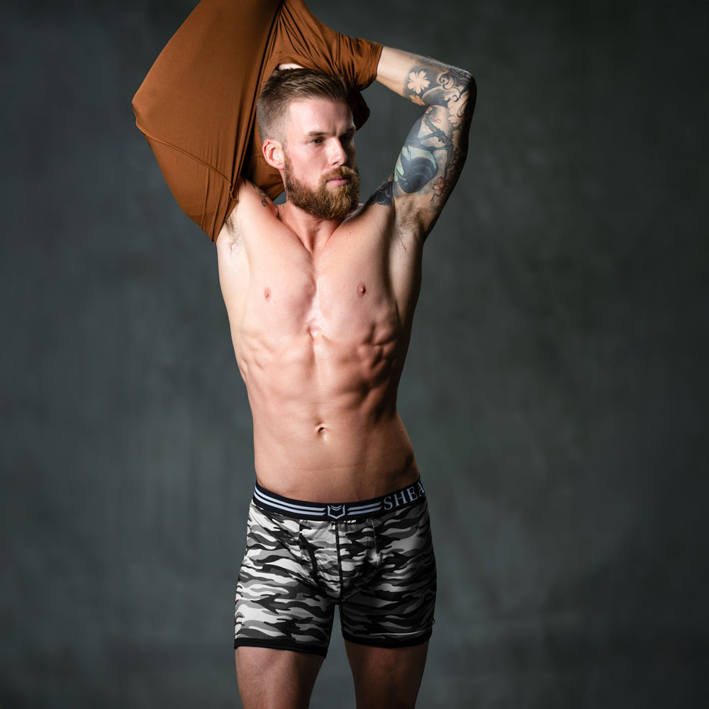 SHEATH 4.0 Polyester Camo Men's Pouch Boxer Brief 5"