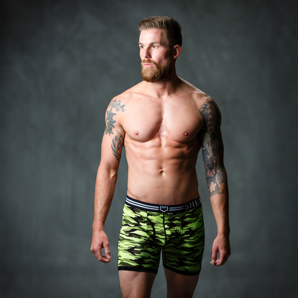 SHEATH 4.0 Polyester Camo Men's Pouch Boxer Brief 5"