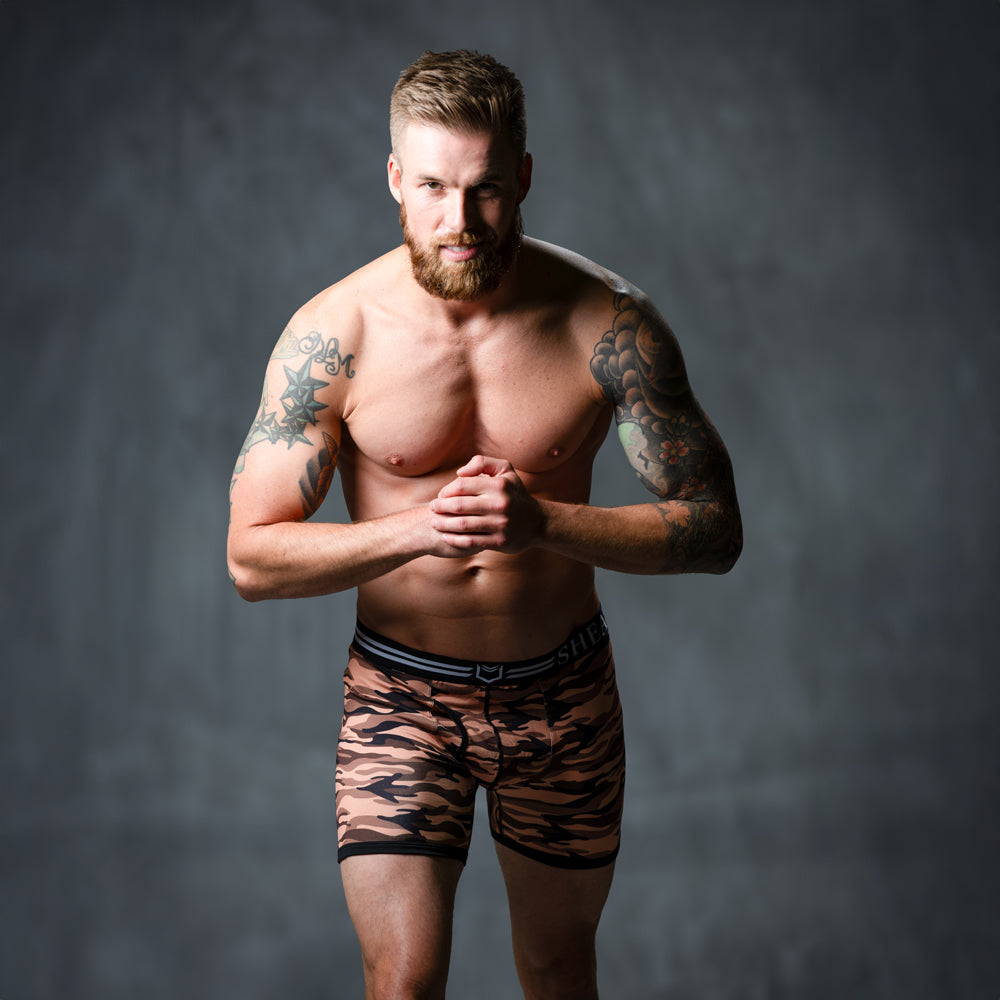 SHEATH 4.0 Polyester Camo Men's Pouch Boxer Brief 5"