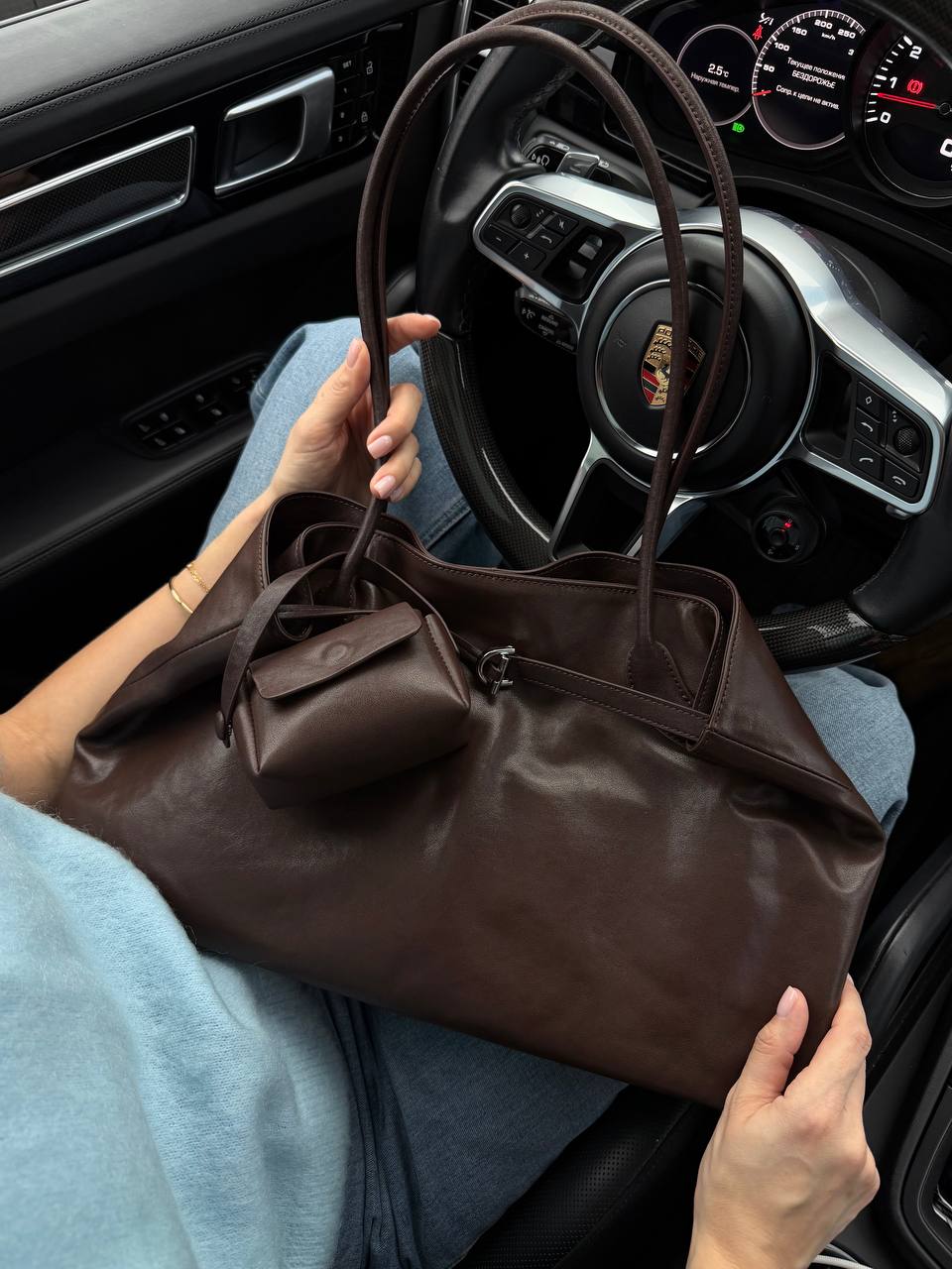 LA FORMA DUO  BOGDANA— shoulder bag made from genuine leather