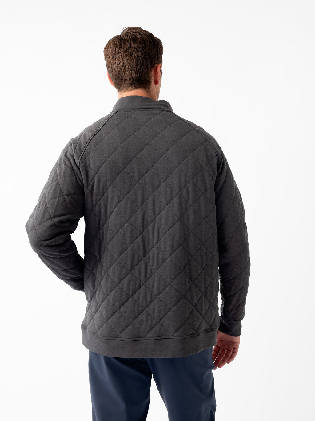 Men's Brushed Bamboo Quilted Snap Pullover - Last Chance