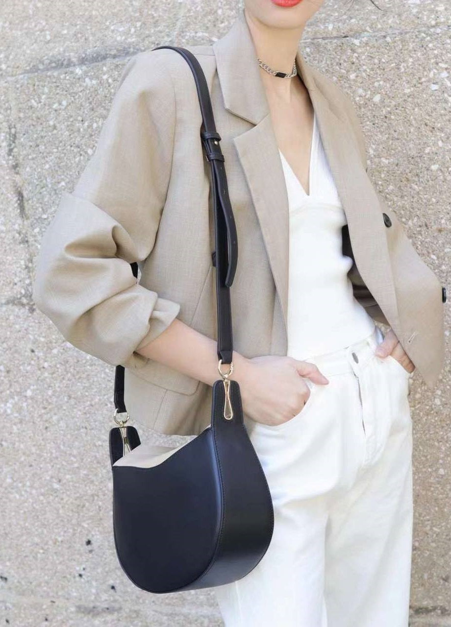 Luna – Crescent Shoulder Bag Made of Genuine Leather | Elegant Minimalist Handbag