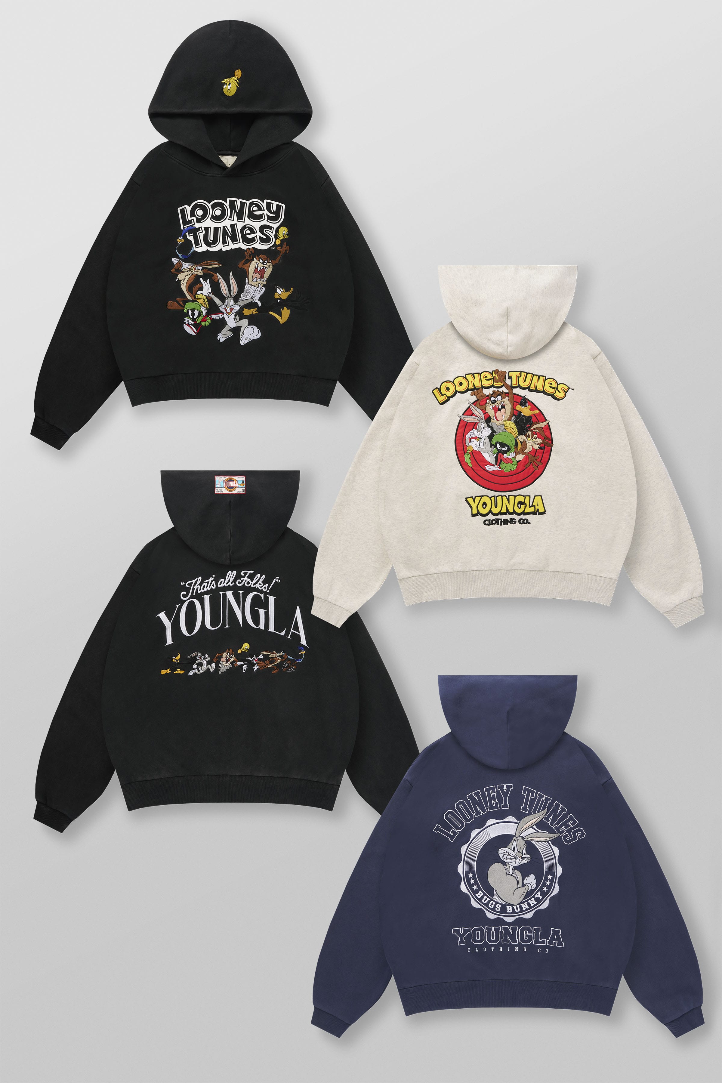 5114 - Looney Tunes Embroidered Hoodies