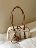 Elegance Blend Canvas and Faux Leather Bag
