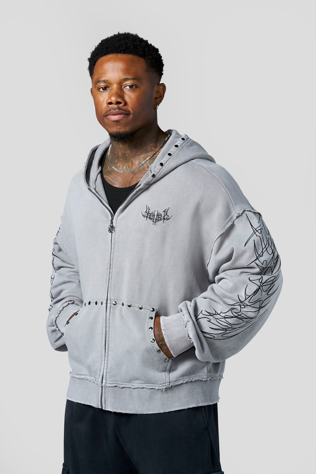 5232 - Tribal Stud Zip-Ups