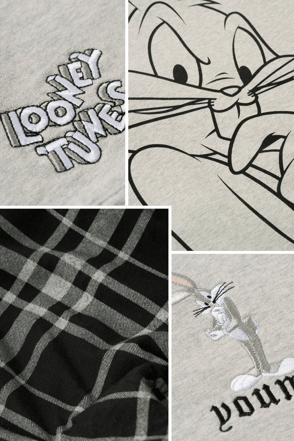 5257 - Looney Tunes Plaid Zip-Ups