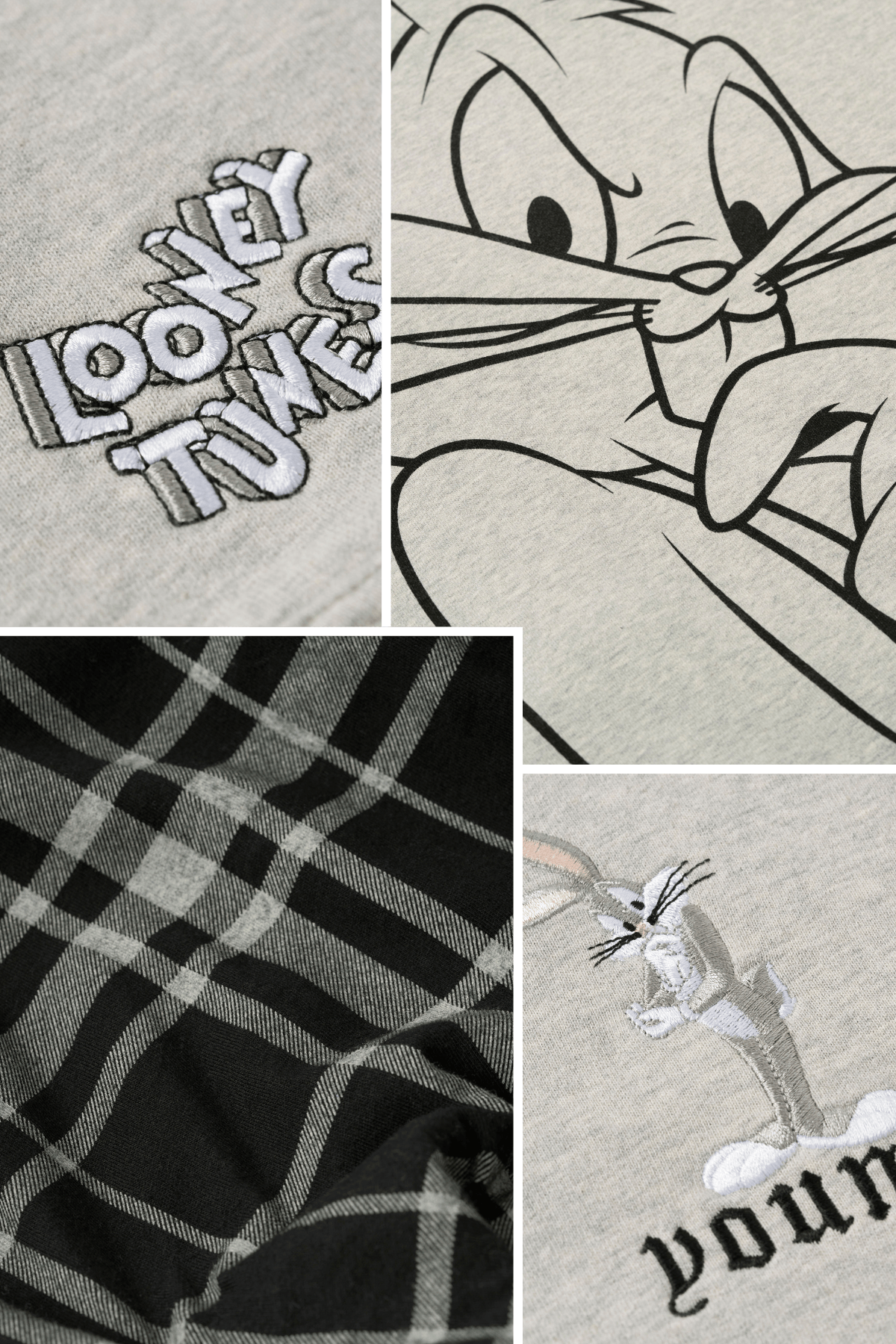 5257 - Looney Tunes Plaid Zip-Ups