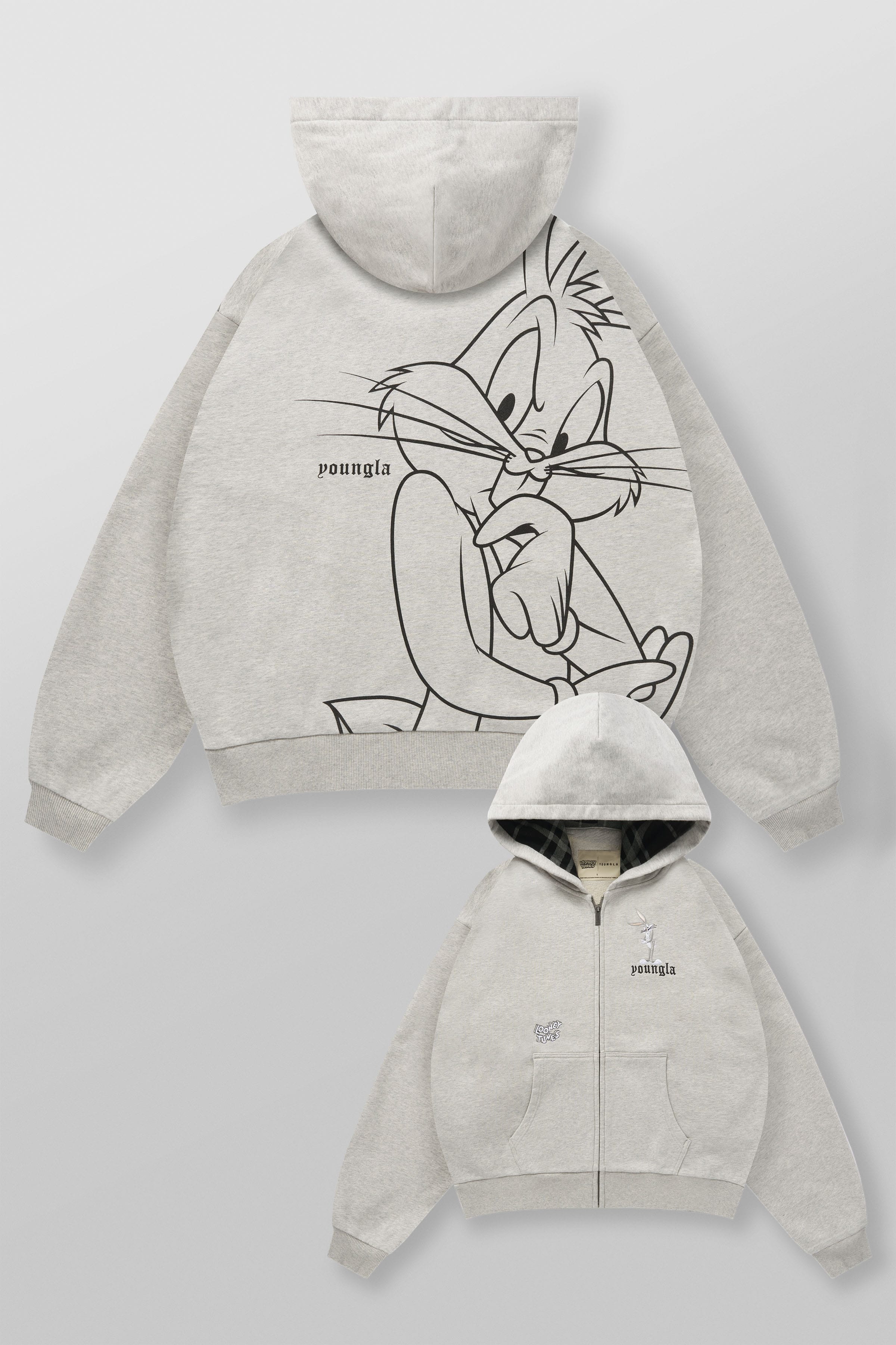 5257 - Looney Tunes Plaid Zip-Ups