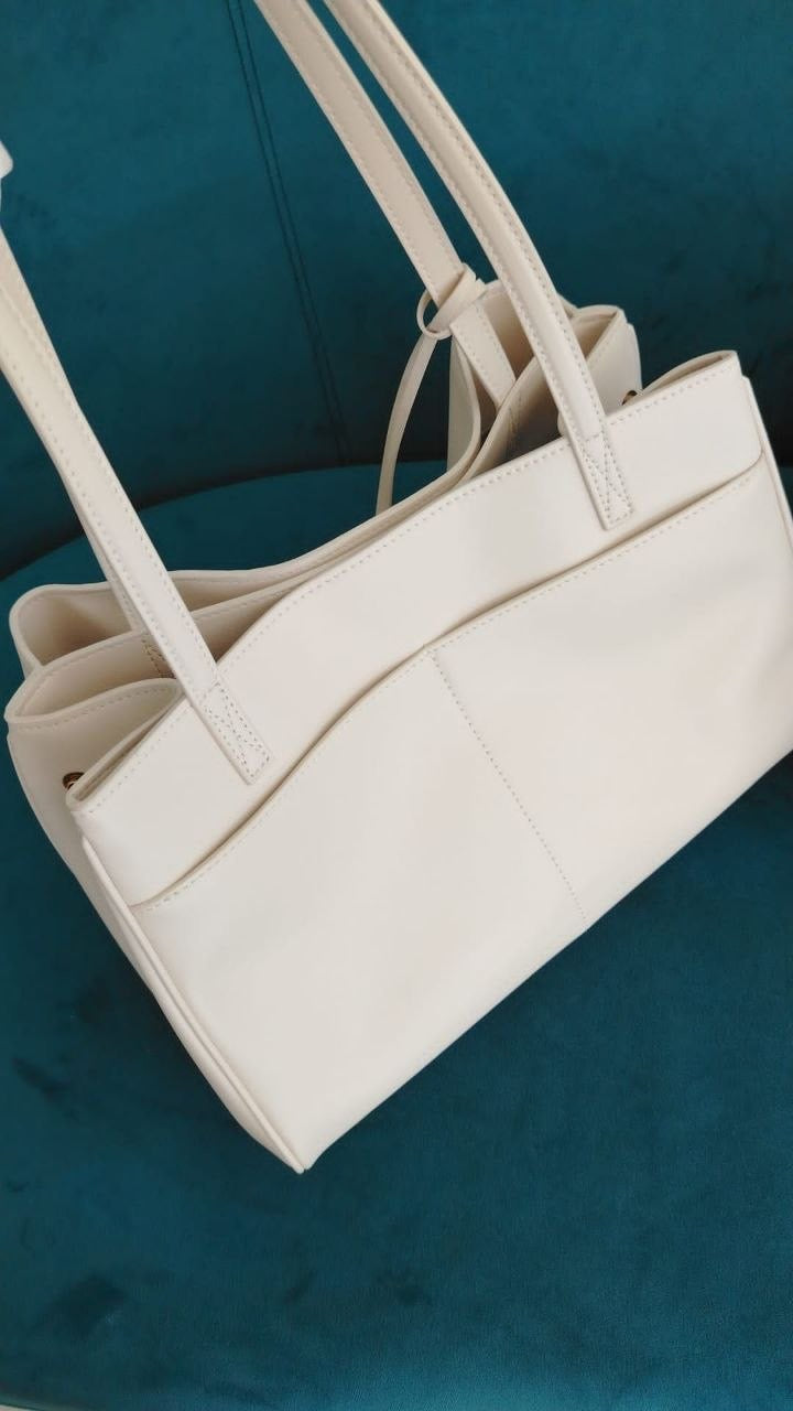 Elara Gold™. Genuine Cow Leather Shoulder Bag | Made in Italy 🇮🇹