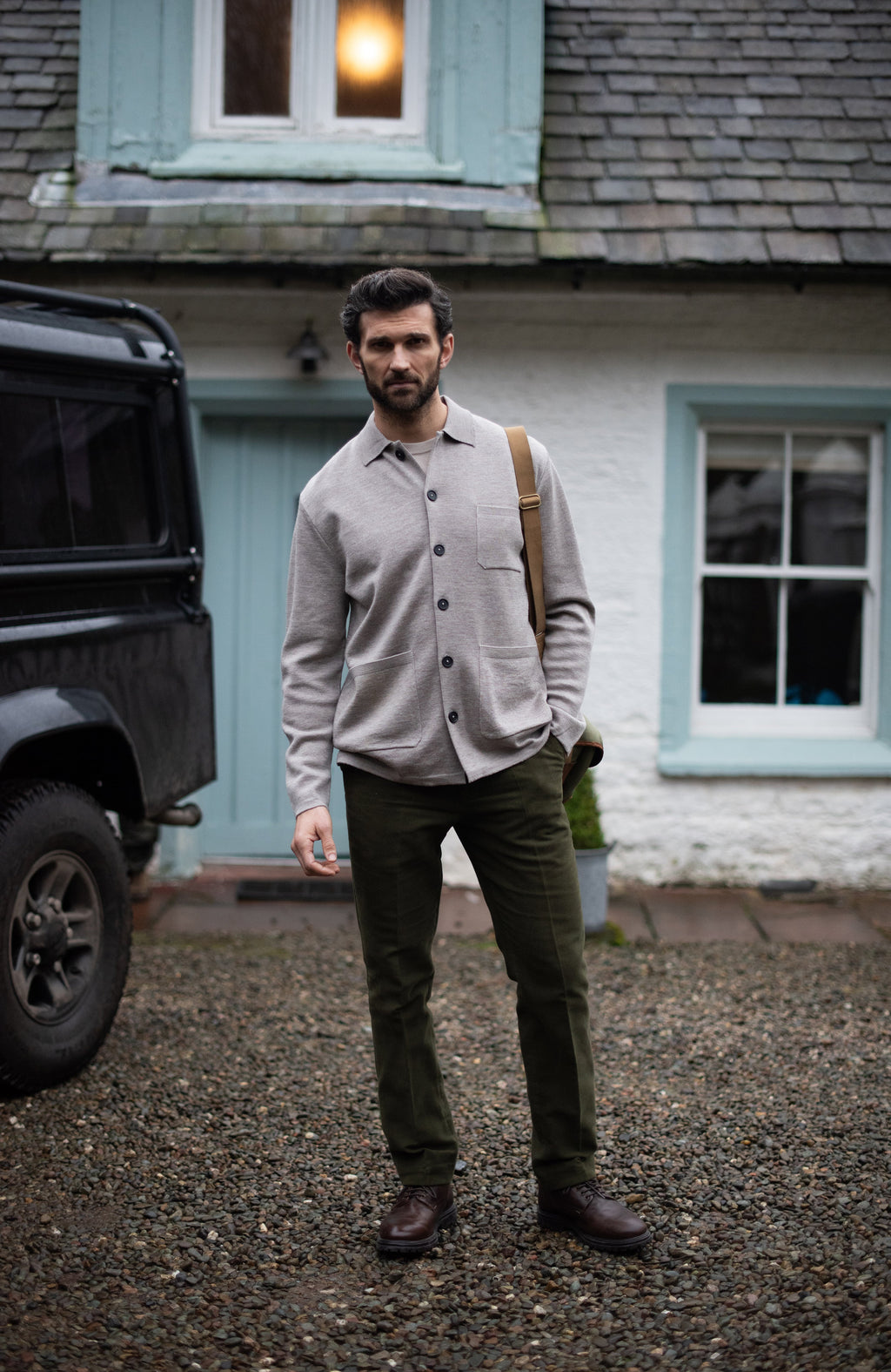 Mens Extra Fine Merino Wool Work Shirt