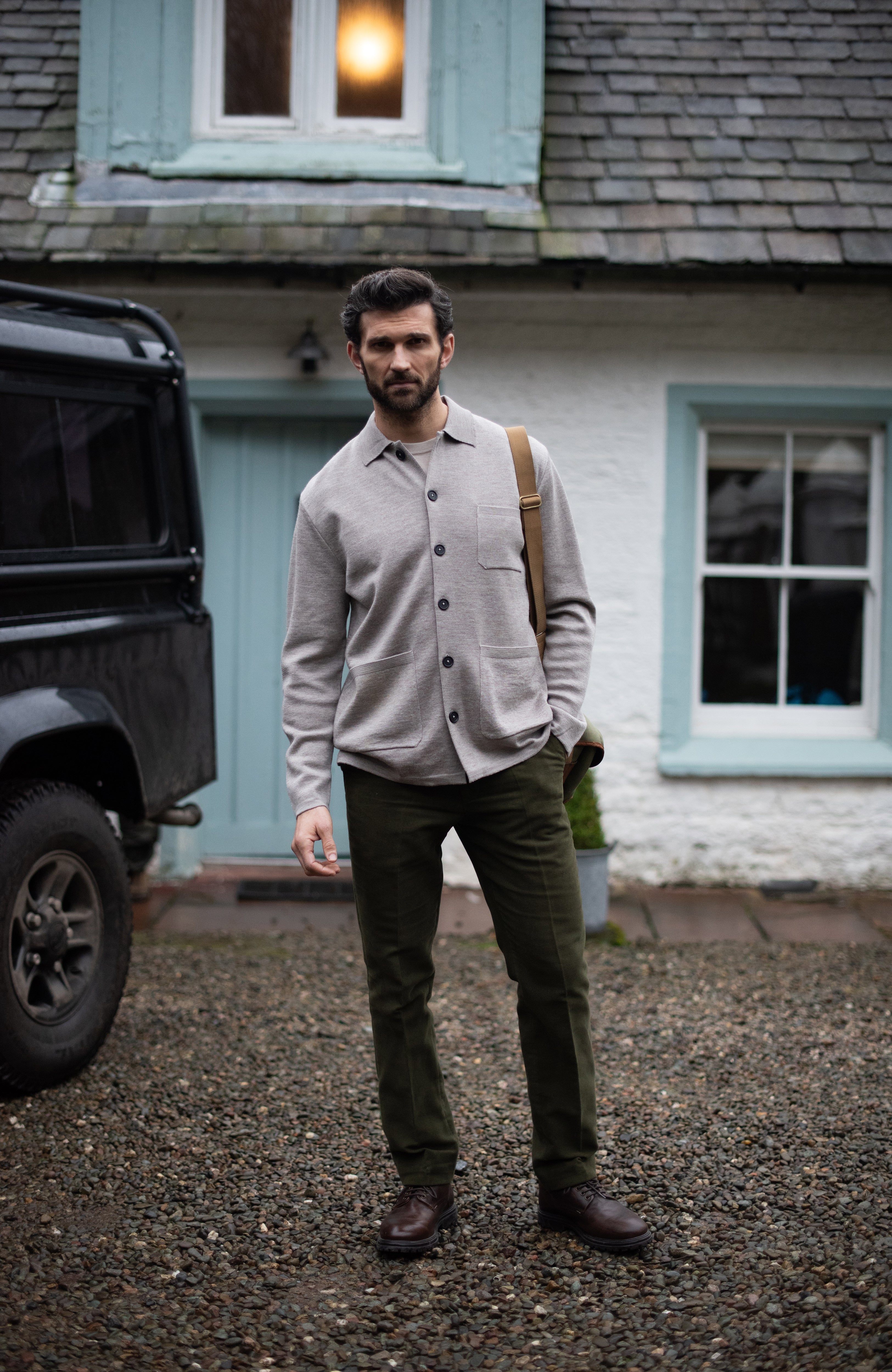 Mens Extra Fine Merino Wool Work Shirt