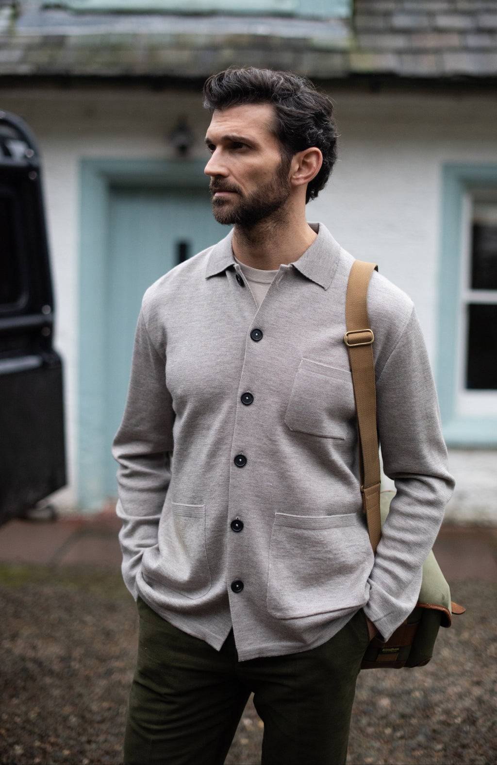 Mens Extra Fine Merino Wool Work Shirt