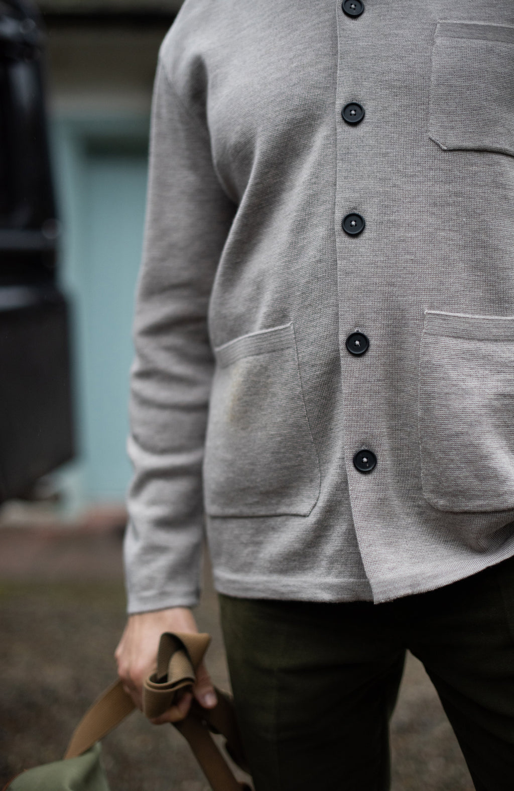 Mens Extra Fine Merino Wool Work Shirt