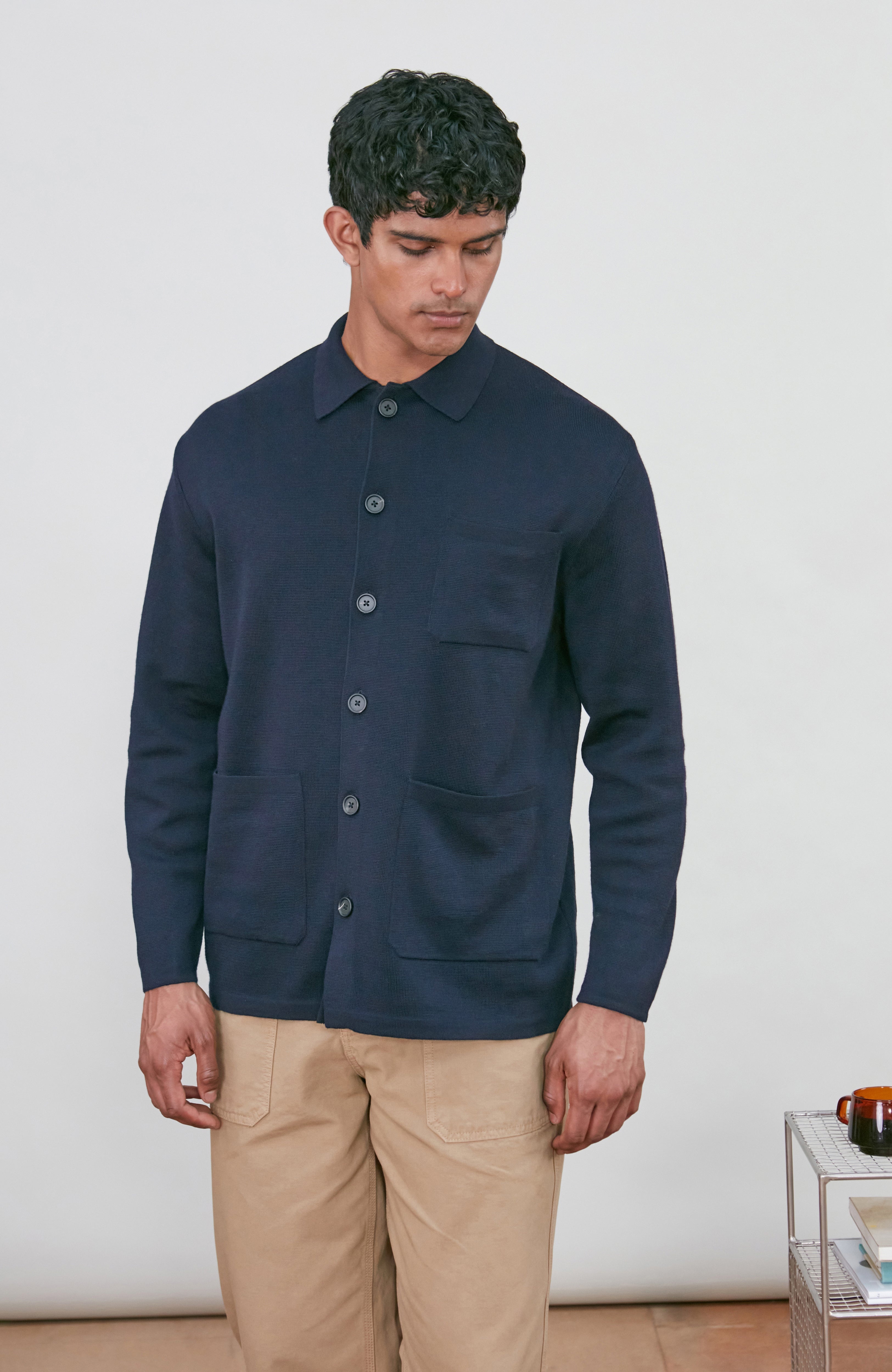 Mens Extra Fine Merino Wool Work Shirt