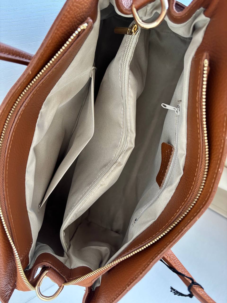 Elegant Italian Leather Tote Bag