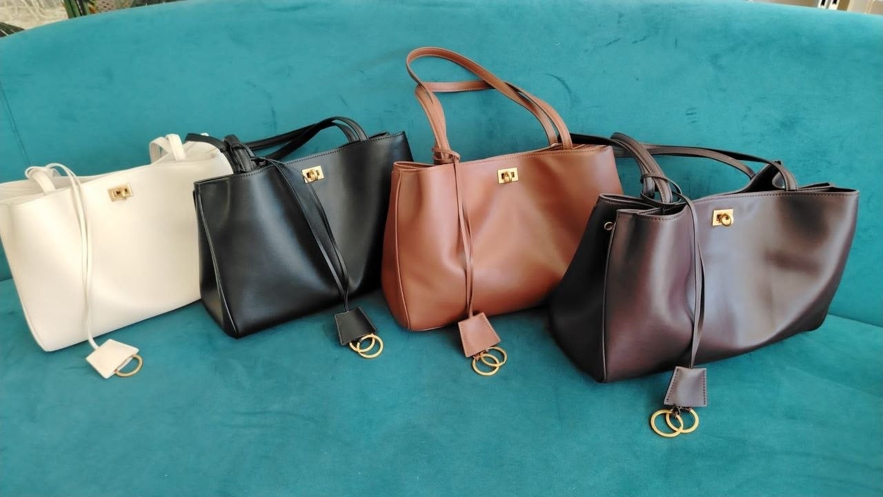 Elara Gold™. Genuine Cow Leather Shoulder Bag | Made in Italy 🇮🇹