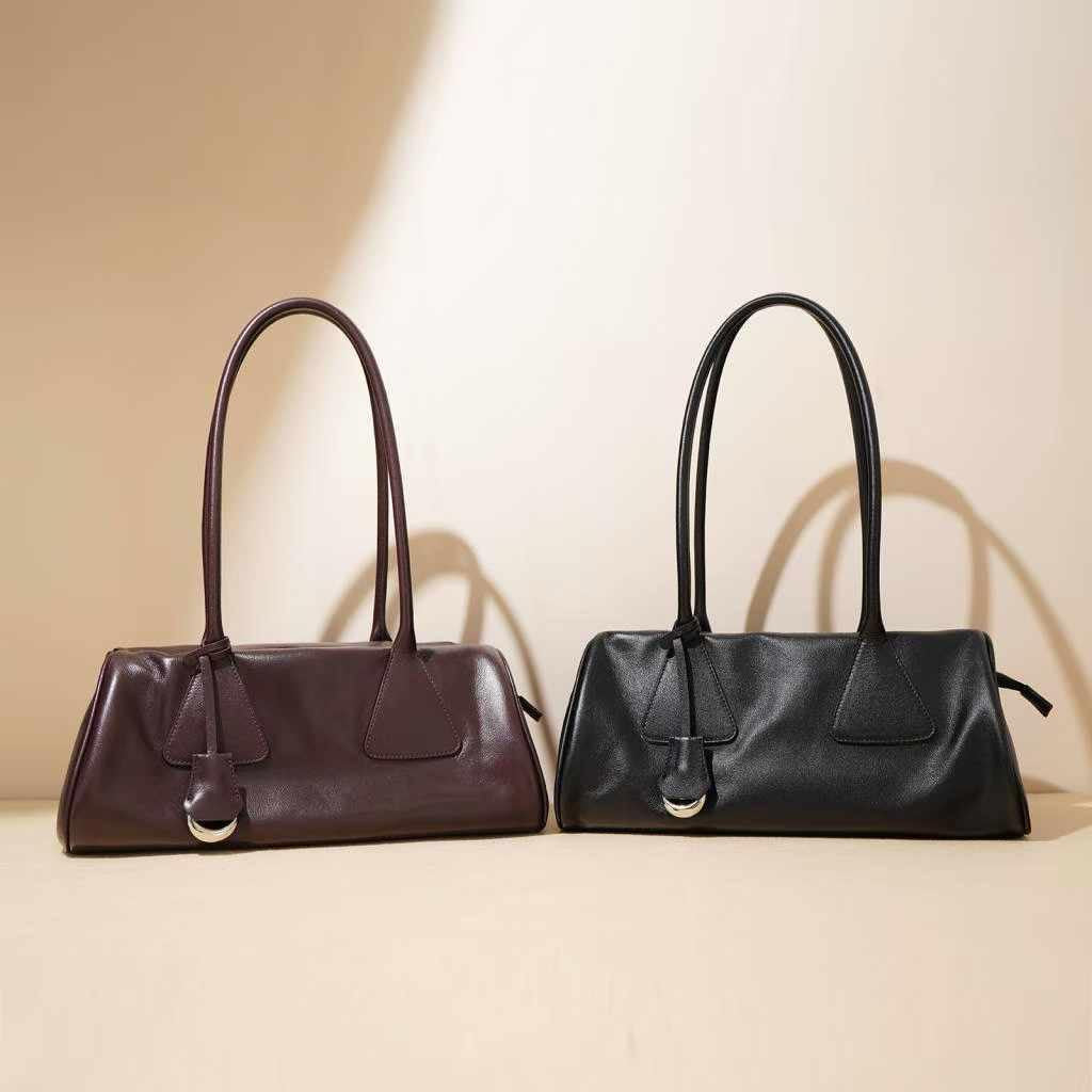 Bag “Luxe Silhouette” — Soft Cowhide Leather Shoulder Bag