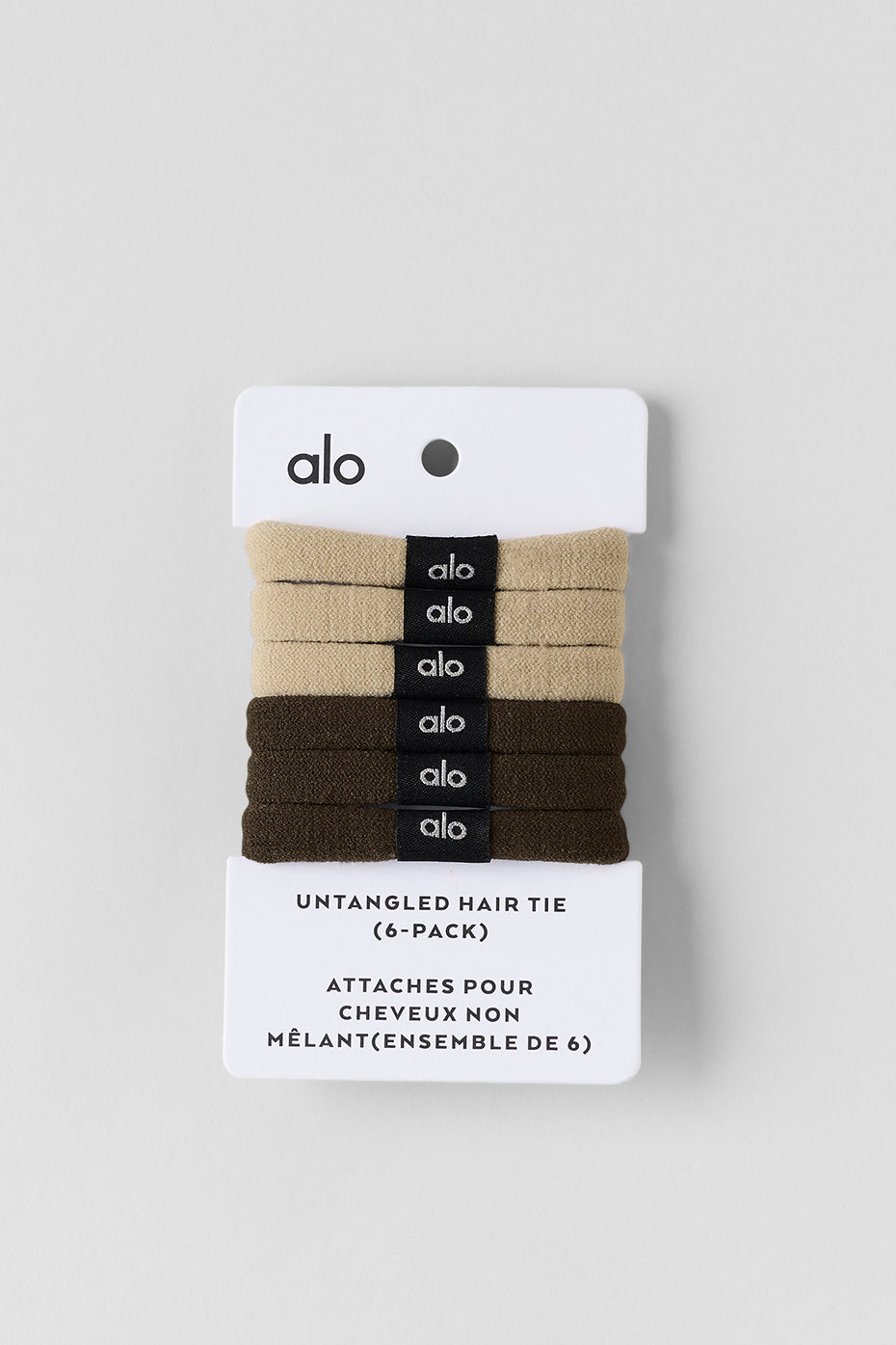 Untangled Hair Tie (6-Pack) - Beige/Espresso