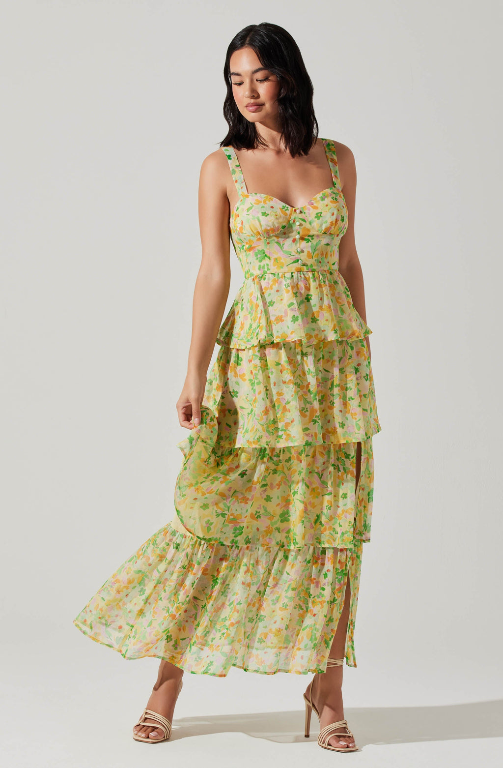 Midsummer Floral Tiered Maxi Dress