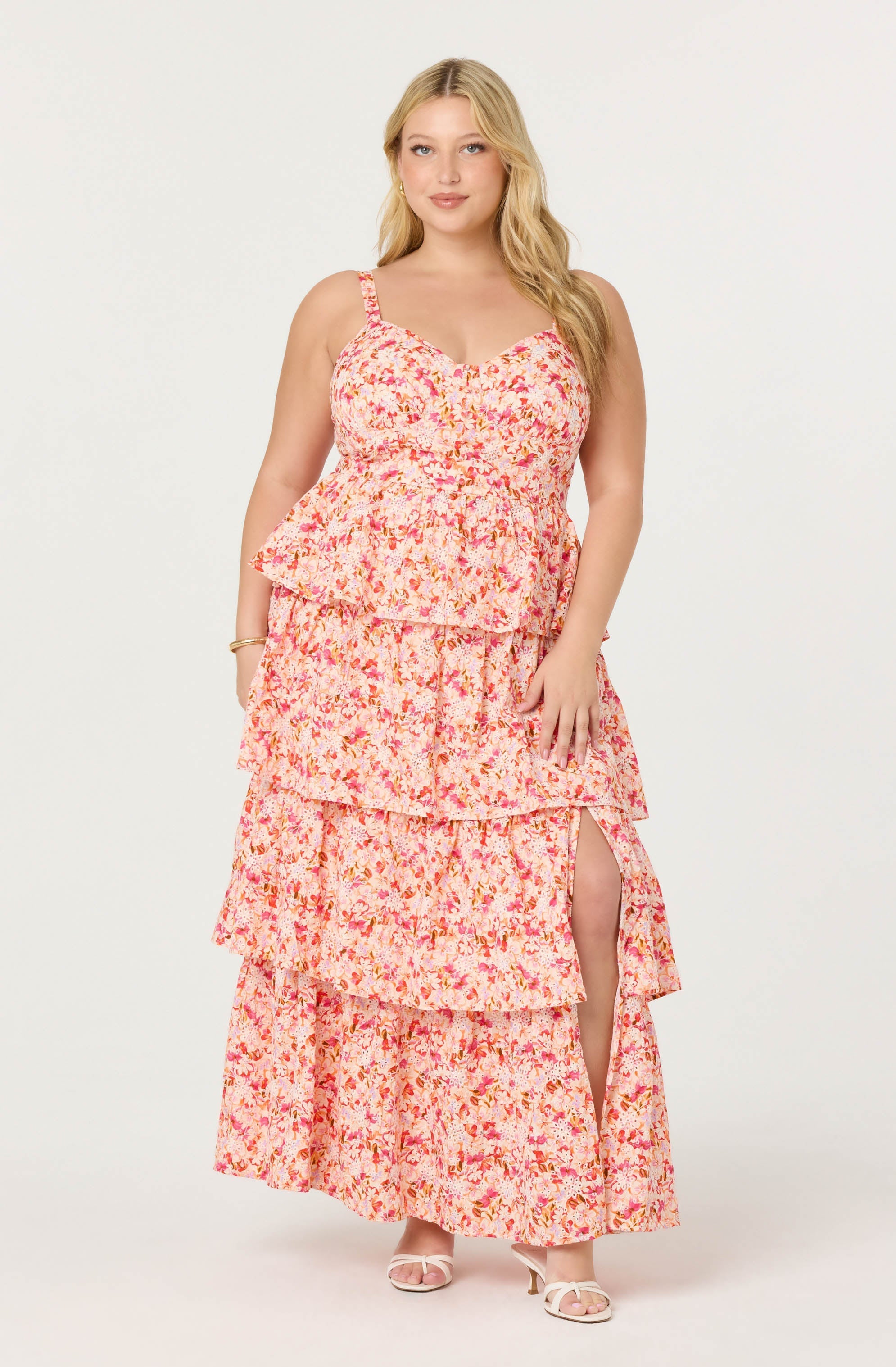 Midsummer Eyelet Tiered Maxi Dress