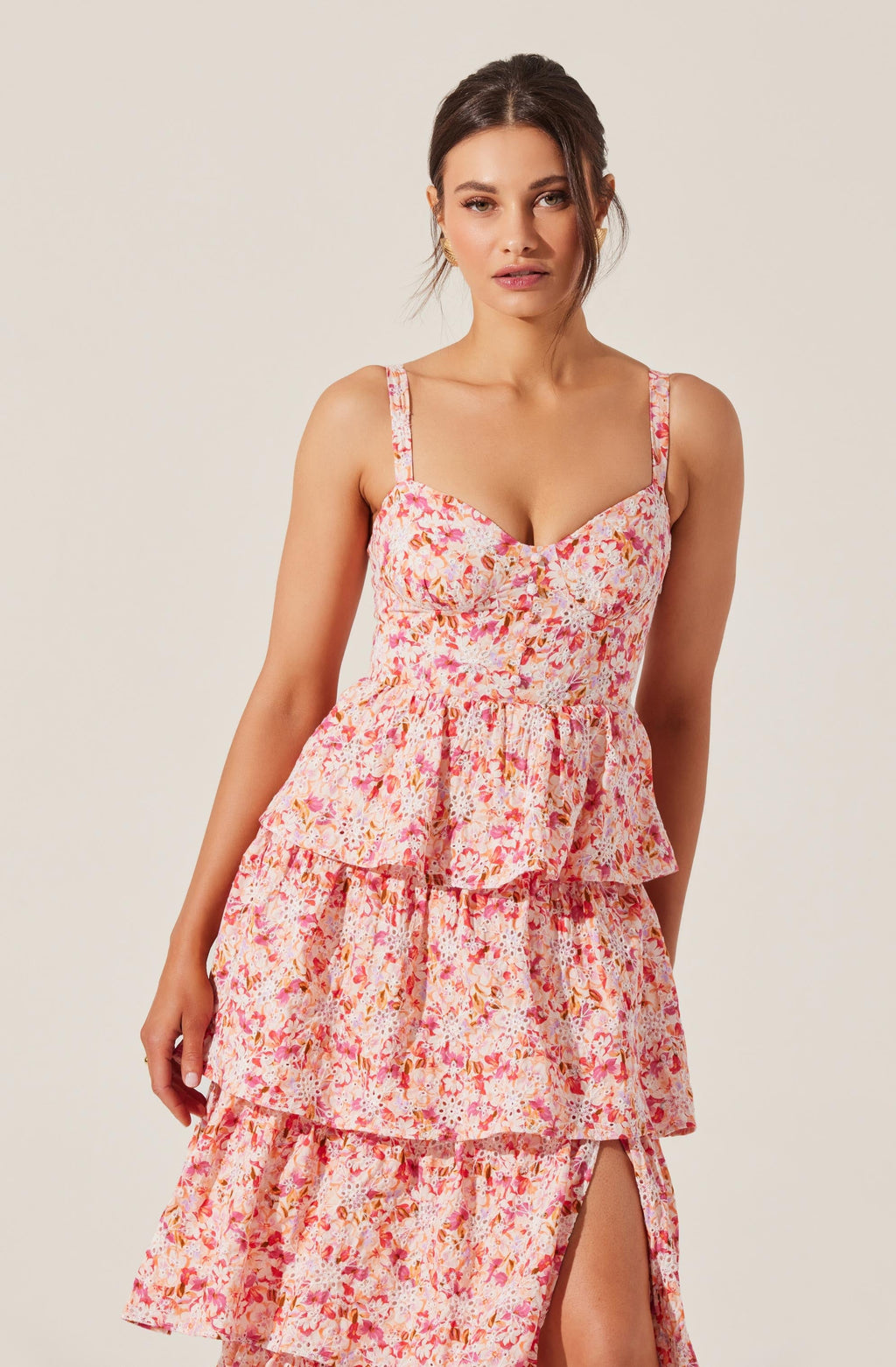 Midsummer Eyelet Tiered Maxi Dress