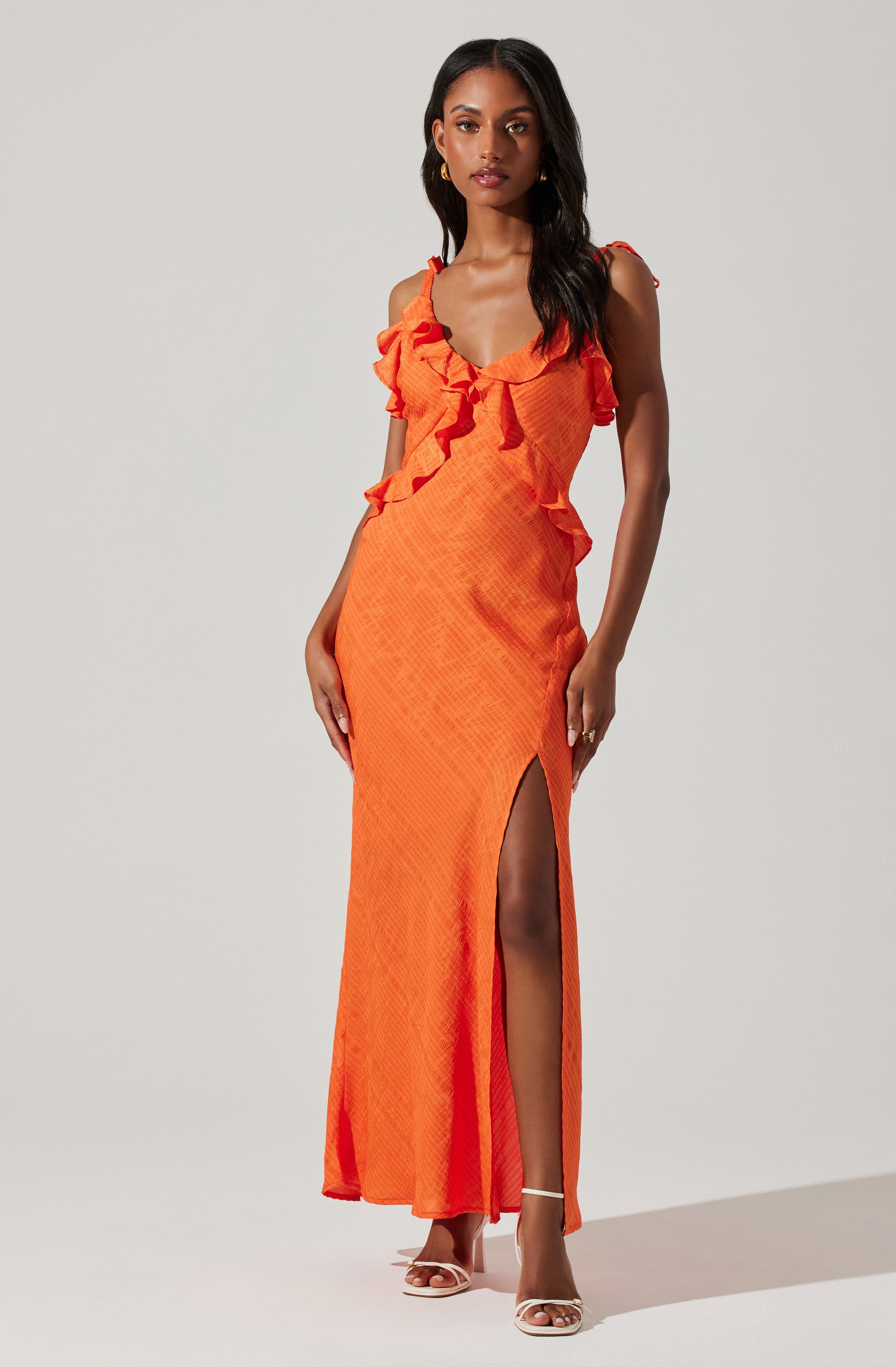 Sorbae Ruffle Maxi Dress