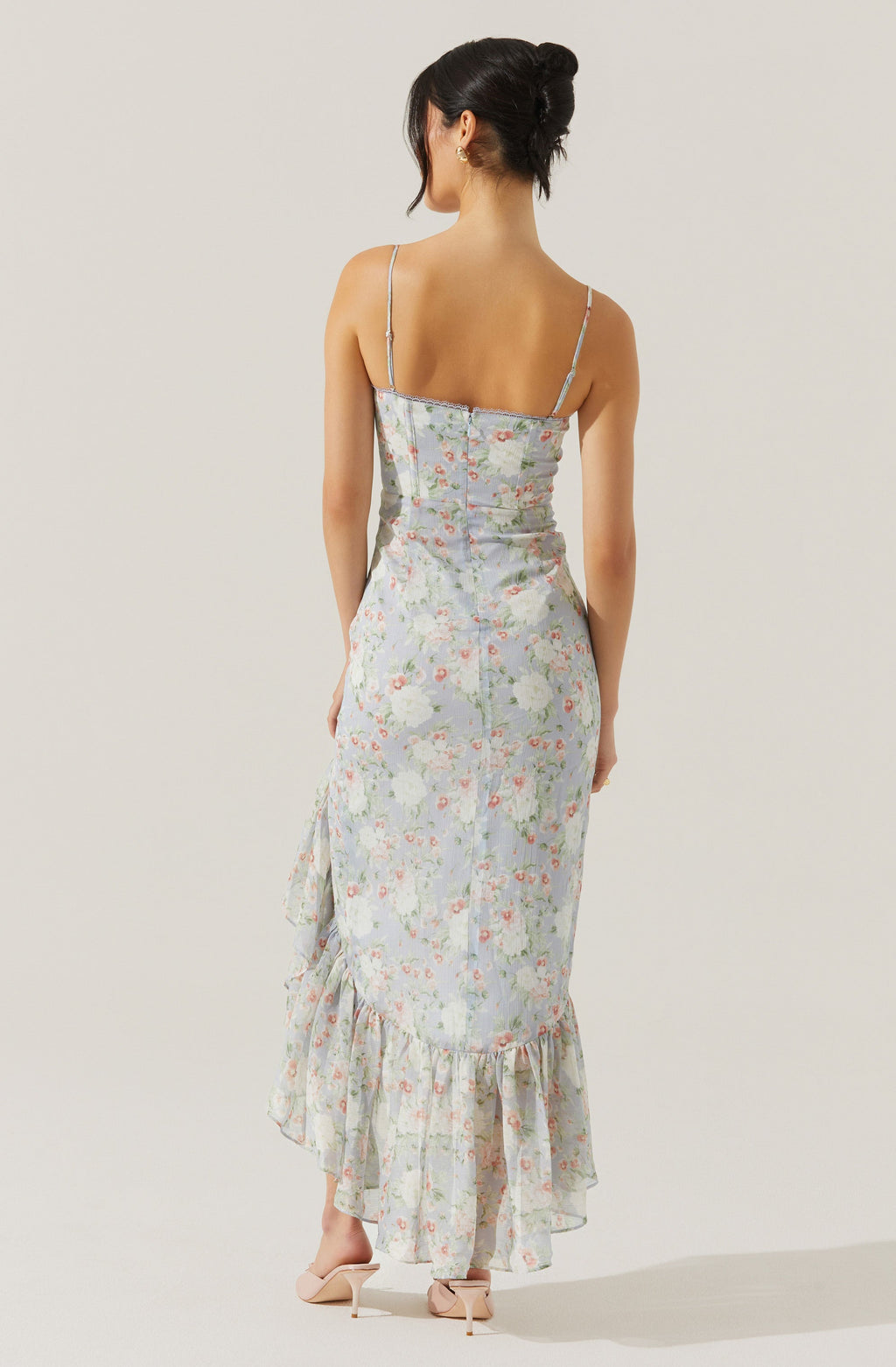 Brisbane Asymmetrical Floral Midi Dress