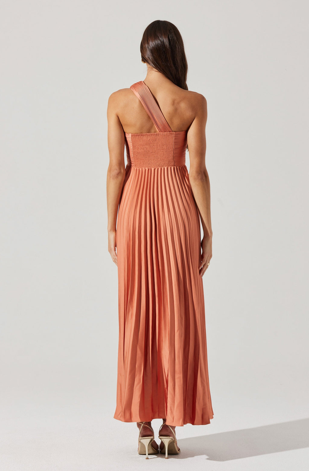Rasya One-Shoulder Pleated Maxi Dress