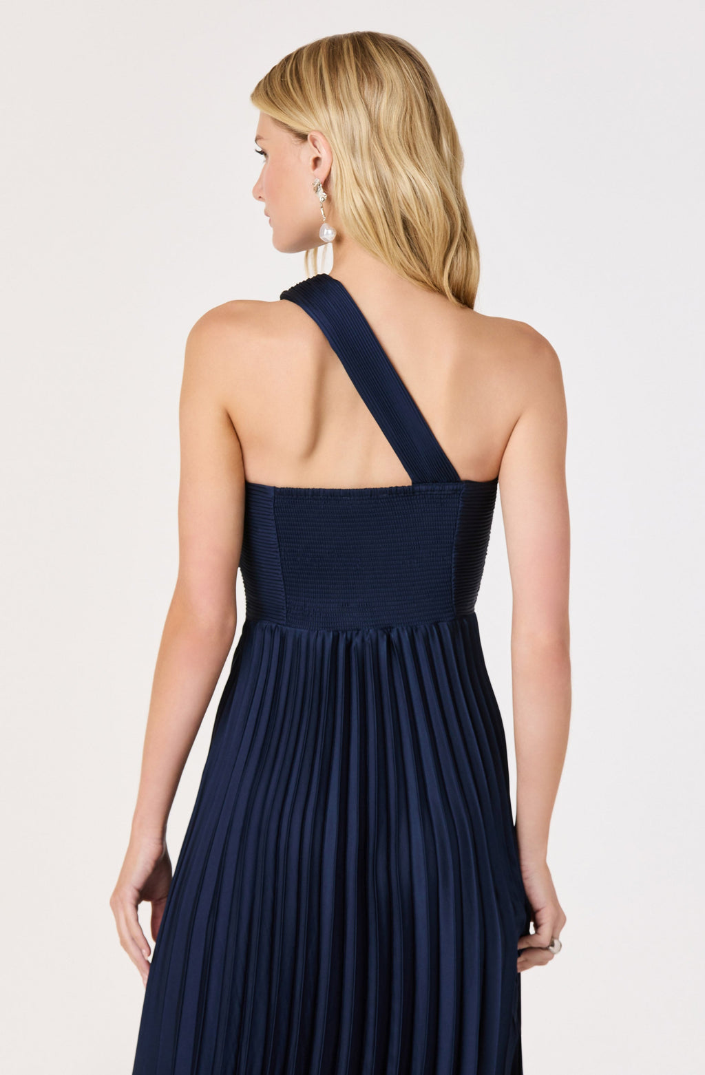 Rasya One-Shoulder Pleated Maxi Dress
