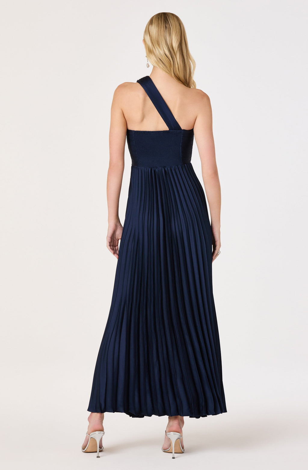 Rasya One-Shoulder Pleated Maxi Dress