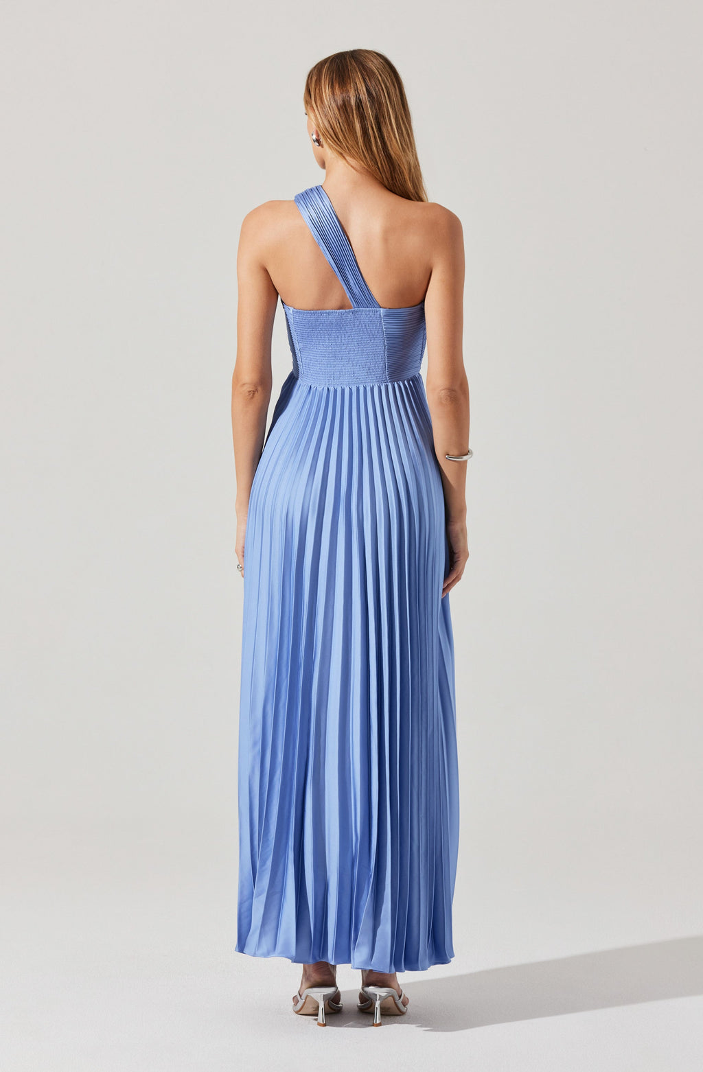 Rasya One-Shoulder Pleated Maxi Dress