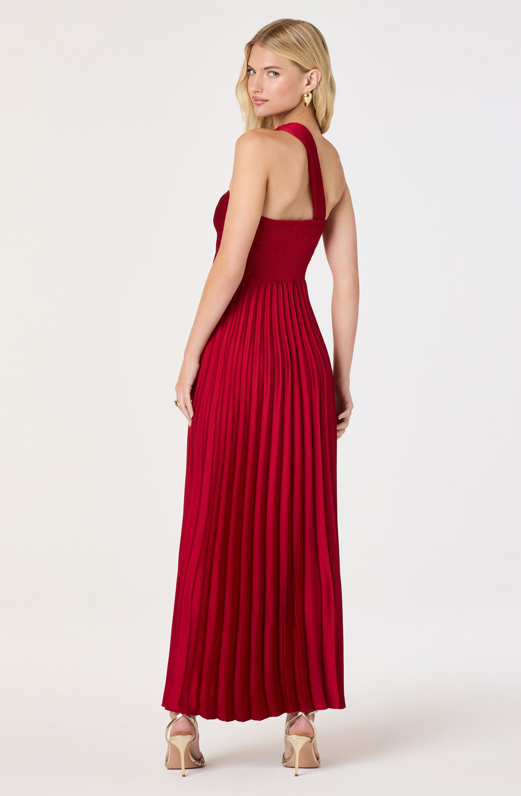 Rasya One-Shoulder Pleated Maxi Dress