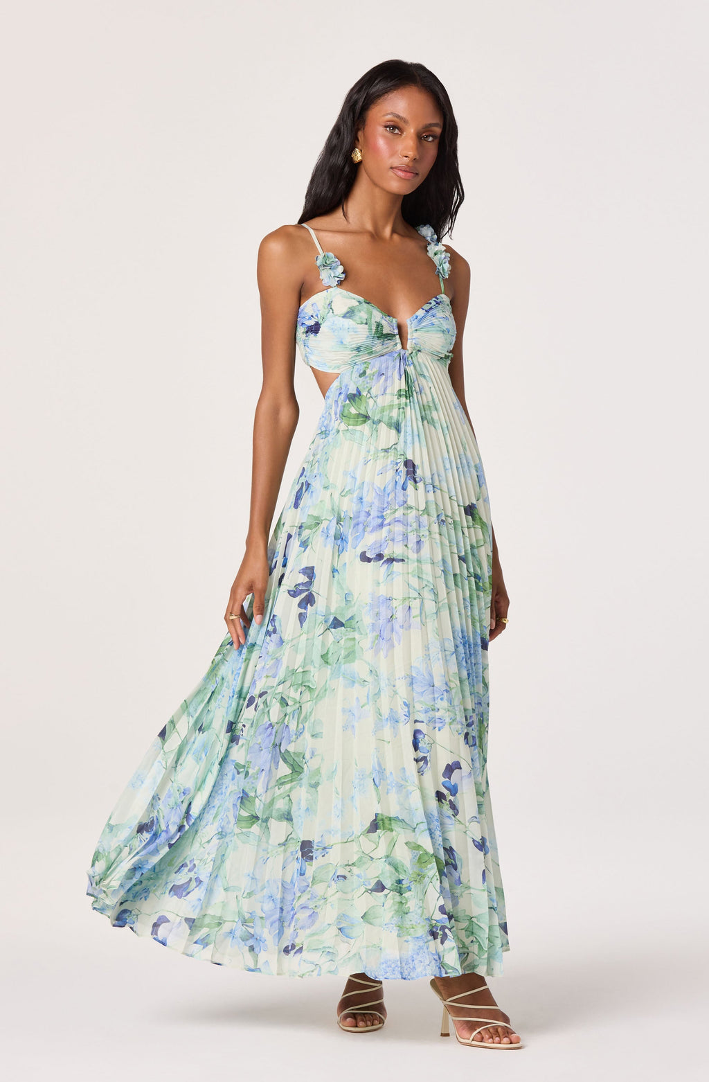 Emese Floral Cutout Maxi Dress