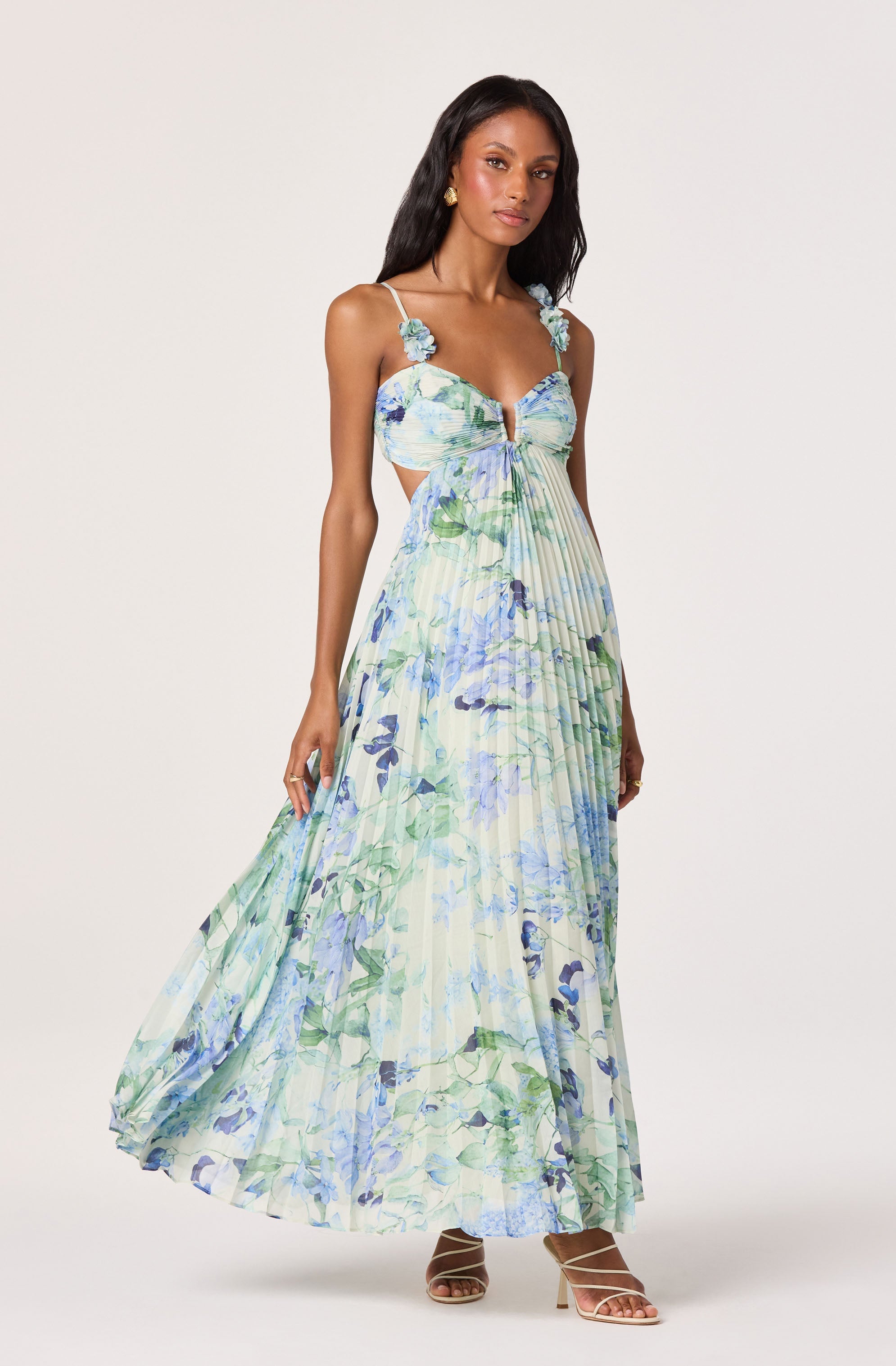 Emese Floral Cutout Maxi Dress
