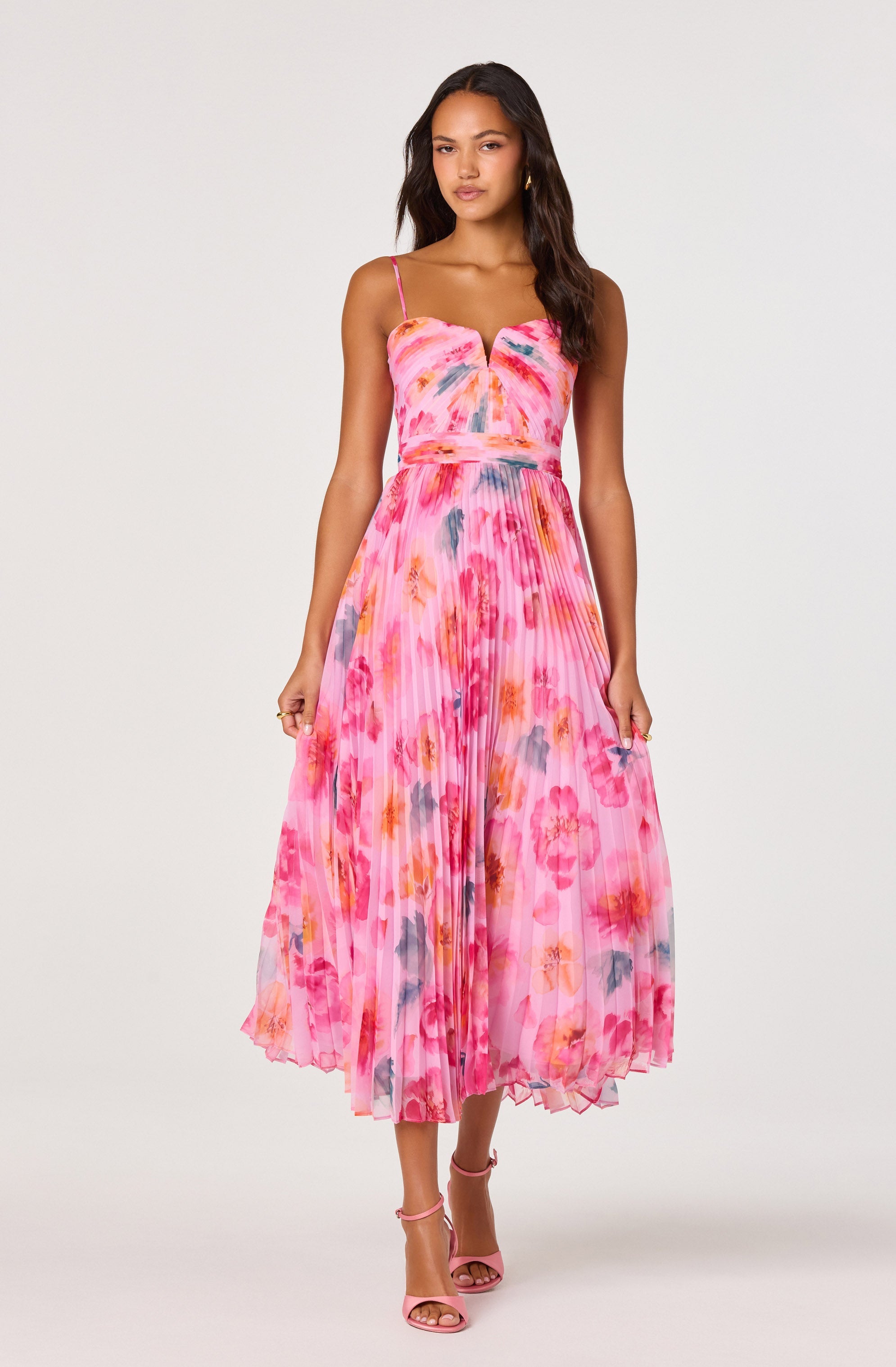 Bayley Floral Pleated Maxi Dress