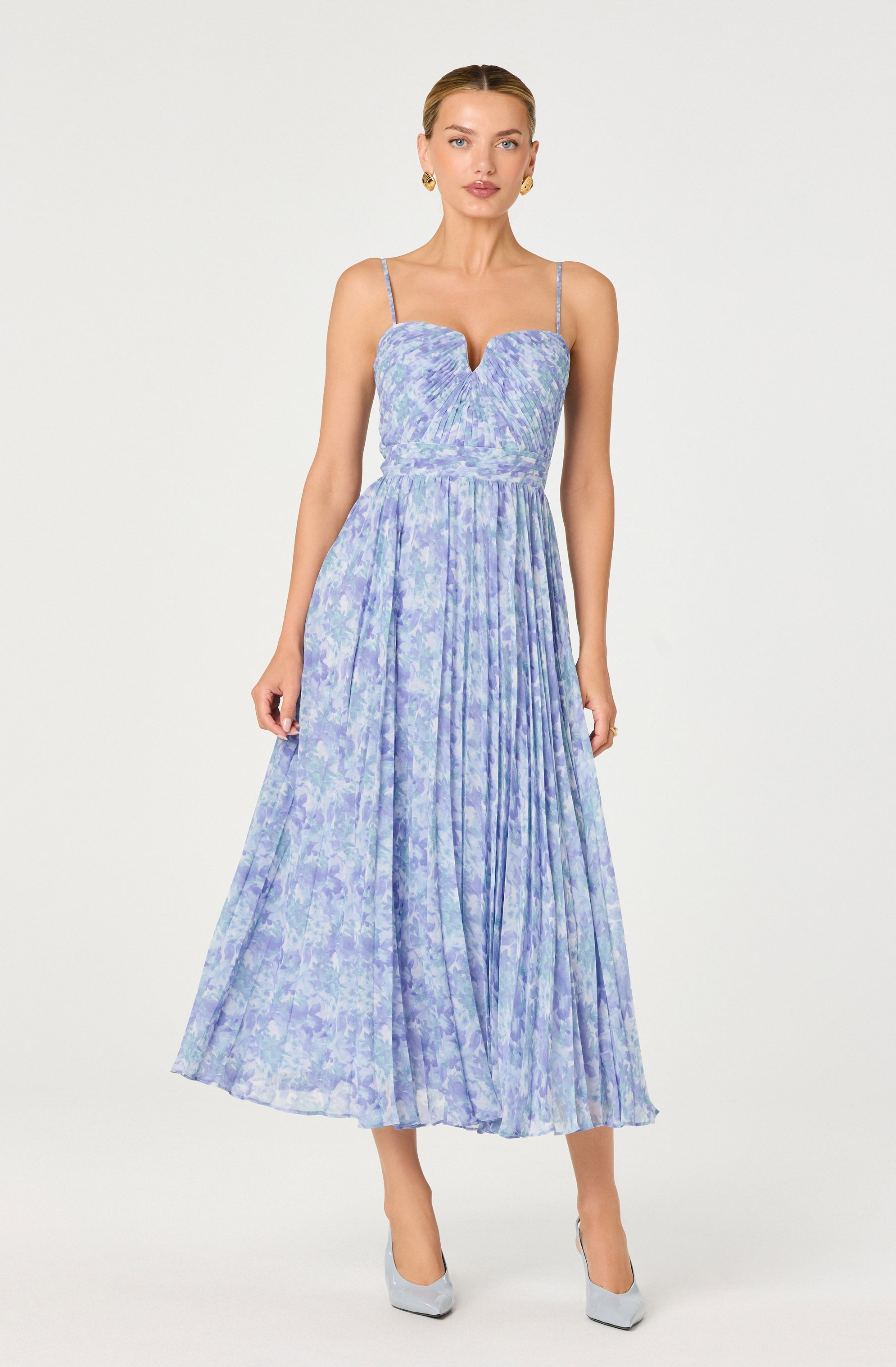 Bayley Floral Pleated Maxi Dress