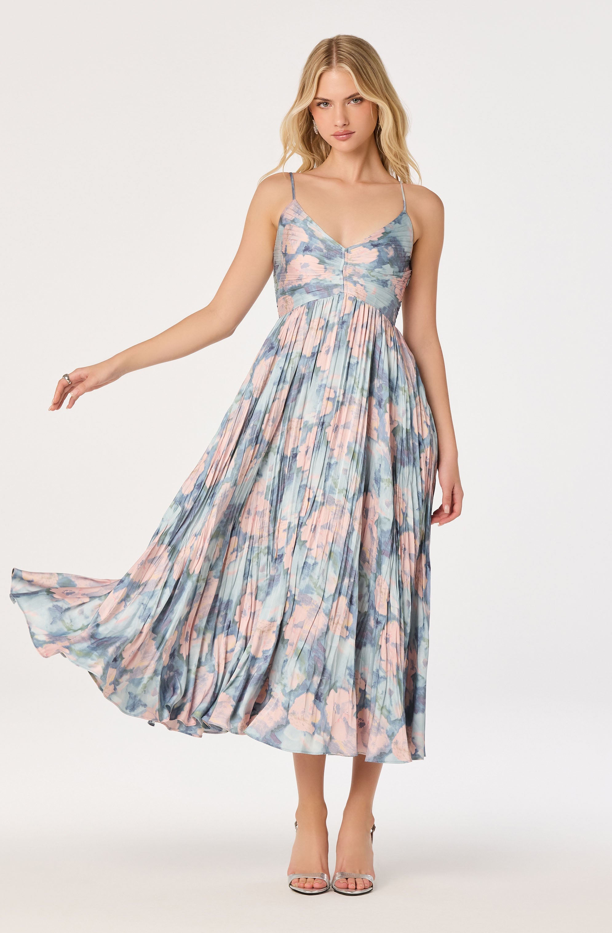 Maeve Pleated Midi Dress