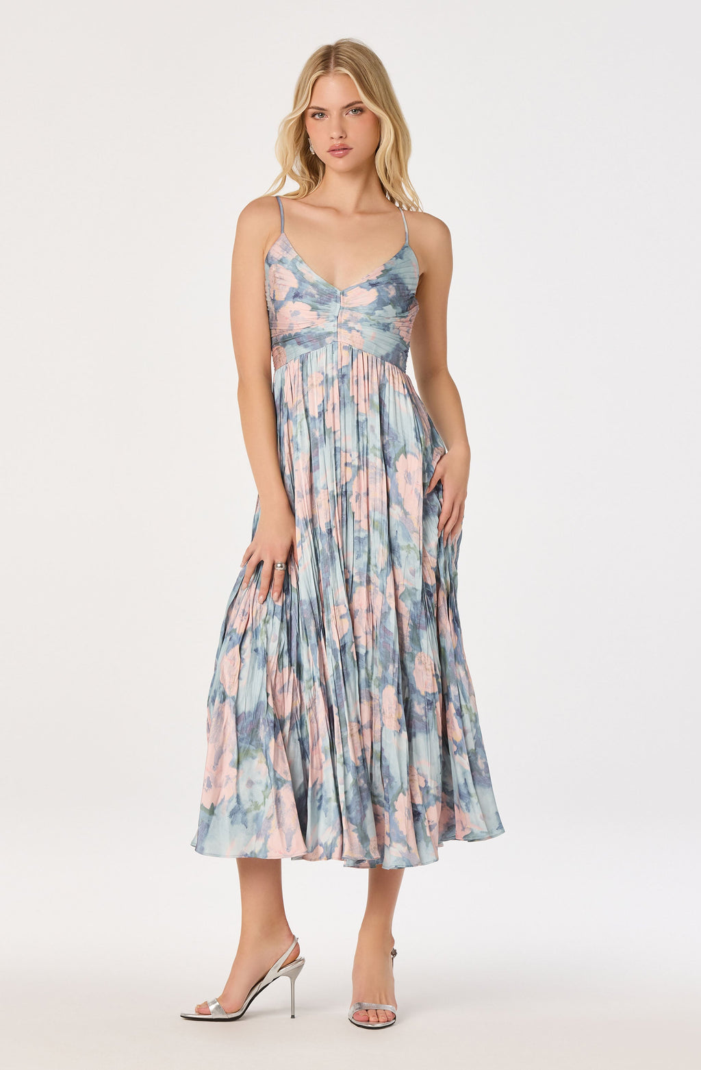 Maeve Pleated Midi Dress