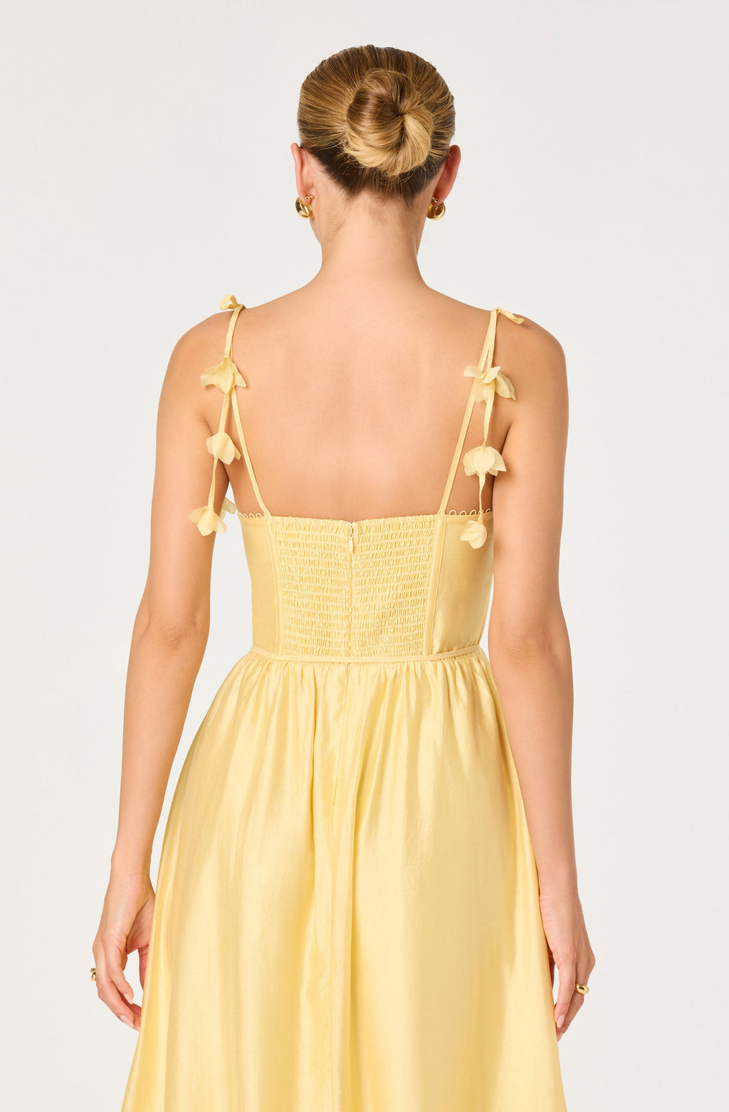 Halcyon 3D Flower Appliqué Midi Dress