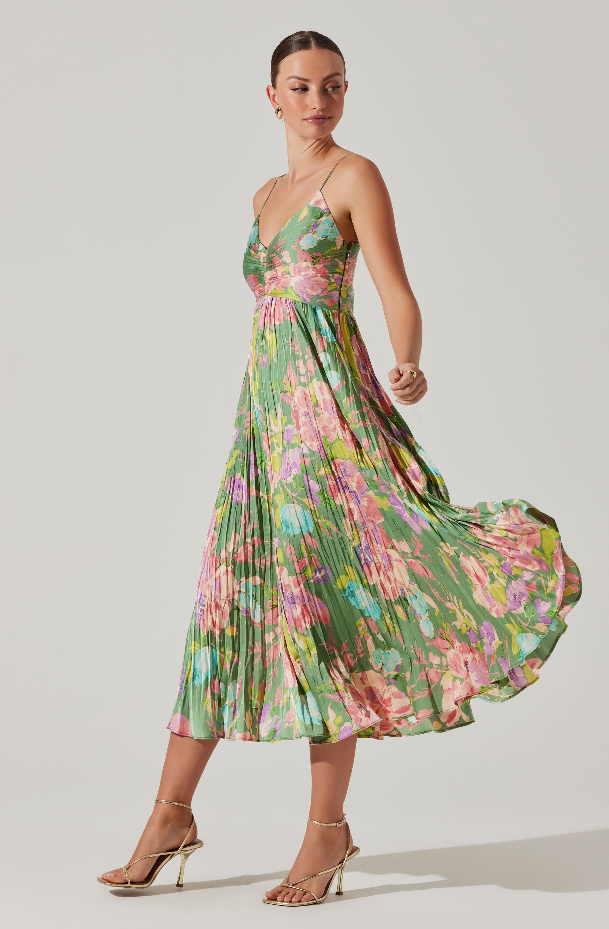 Maeve Pleated Midi Dress