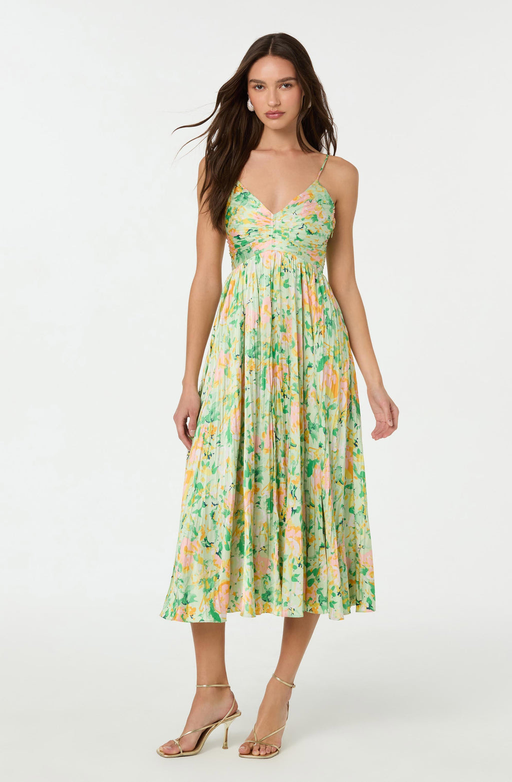 Maeve Pleated Midi Dress