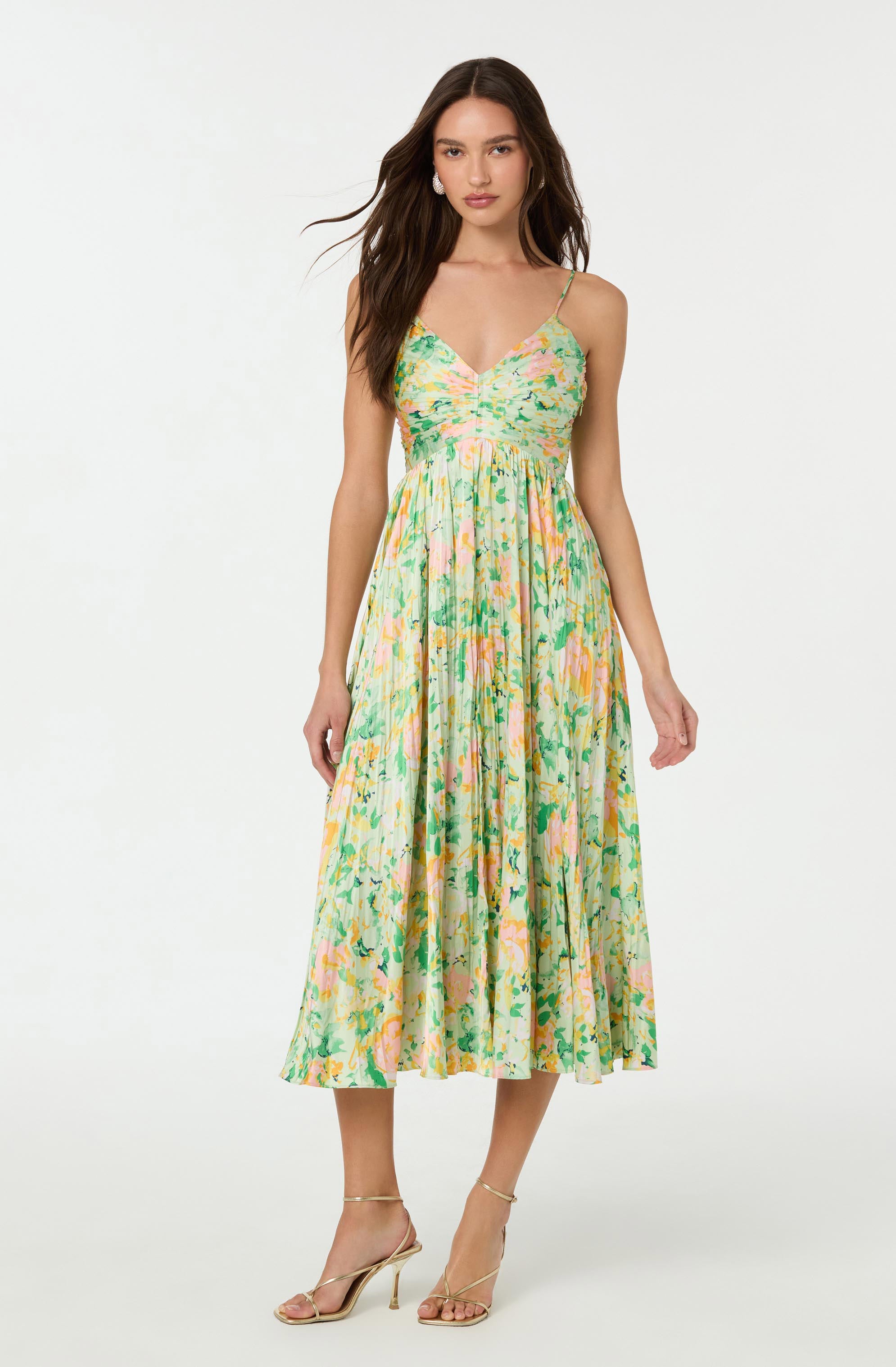 Maeve Pleated Midi Dress