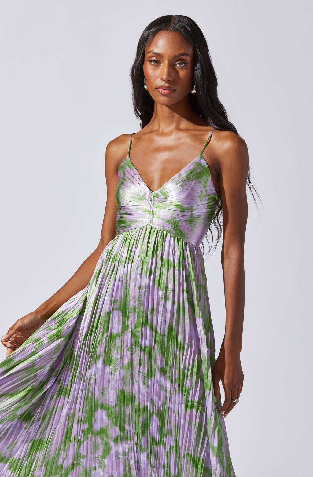 Maeve Pleated Midi Dress